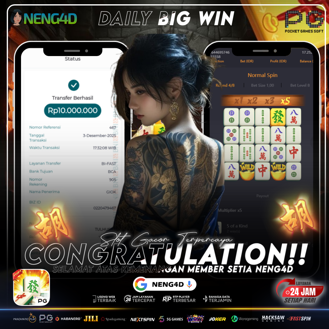 MEMBER NENG4D BORONG 10 JUTA DI MAHJONG WAYS PG SOFT
