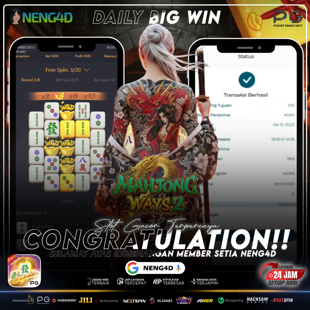 MEMBER SETIA NENG4D RAIH KEMENANGAN BESAR 29 JUTA DI MAHJONG WAYS 2 PG SOFT