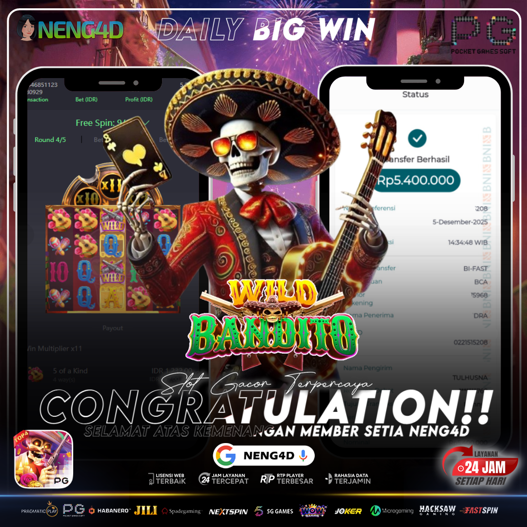 Kemenangan 5,4 Juta di Wild Bandito PG Soft