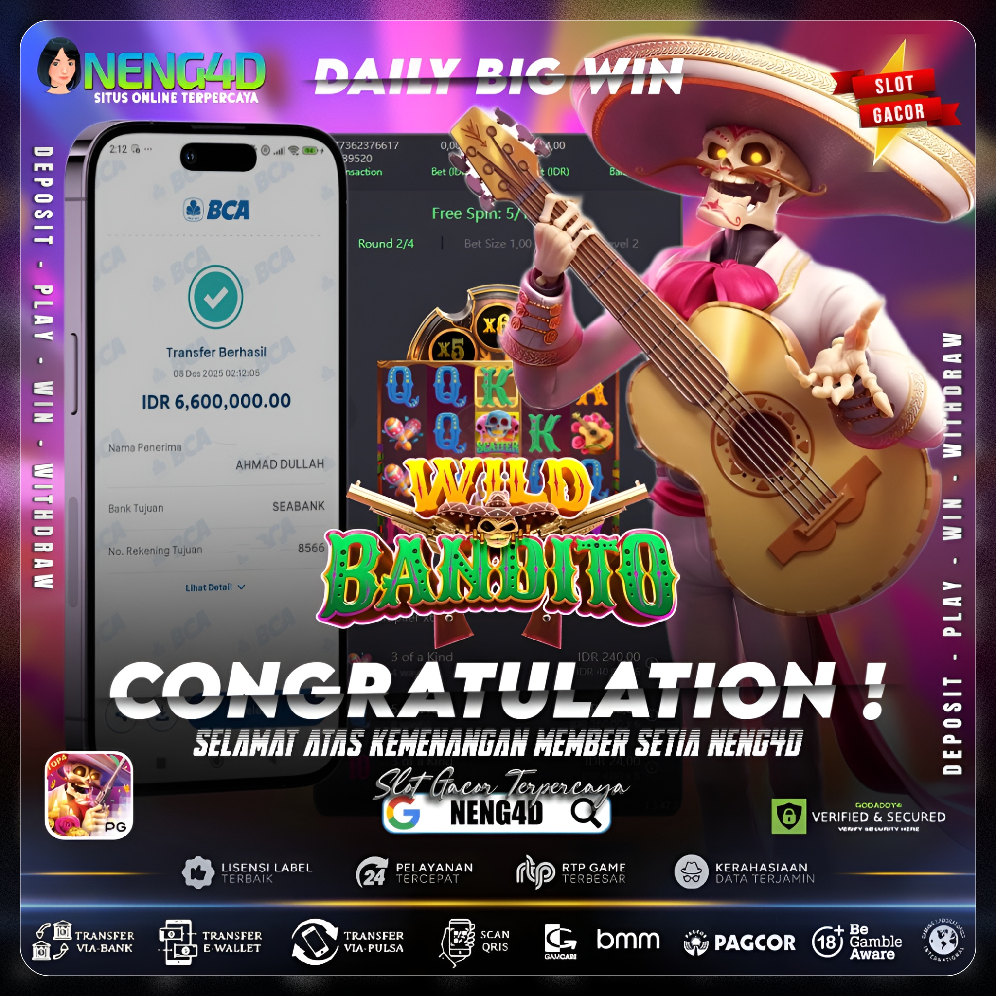 CUAN TERUS BARENG NENG4D DI WILD BANDITO
