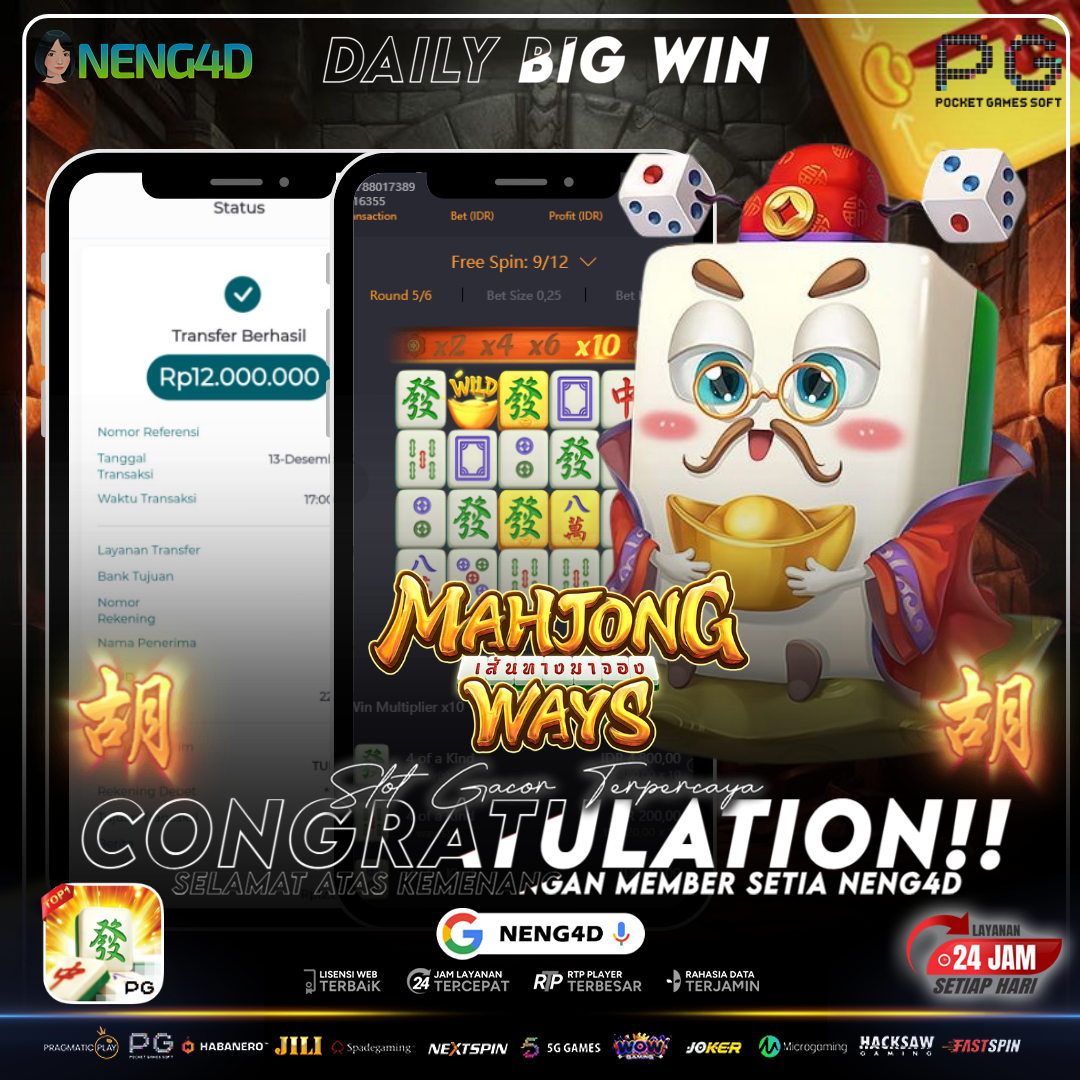 Kemenangan 12 Juta di Mahjong Ways PG Soft