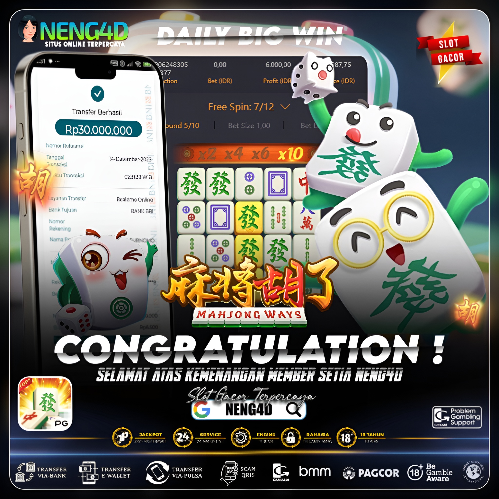 Kemenangan Gemilang: 30 Juta di Mahjong Ways PG Soft