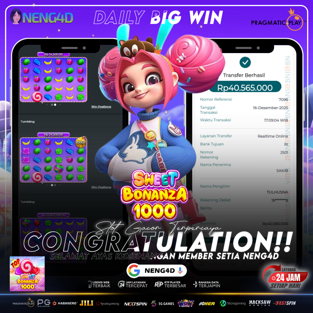 MENANG 40JT MAIN DI SWEET BONANZA 1000 PRAGMATIC PLAY