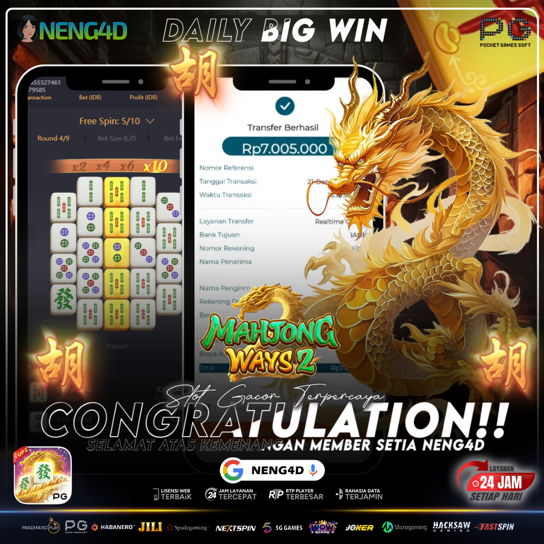 KEMENANGAN BERUNTUNG MAHJONG WAYS 7 JT