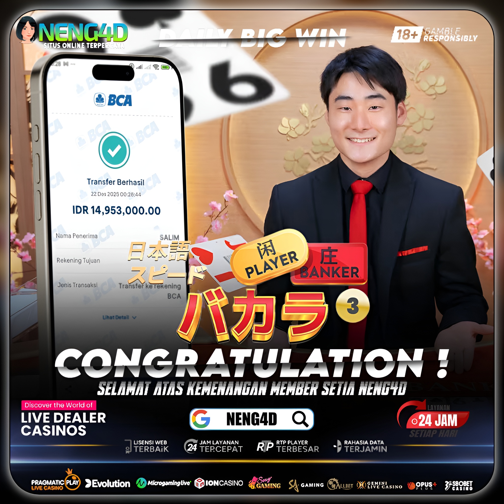 KEMENANGAN KILAT 14 JUTA DI LIVE GAMES JAPANESE SPEED BACCARAT