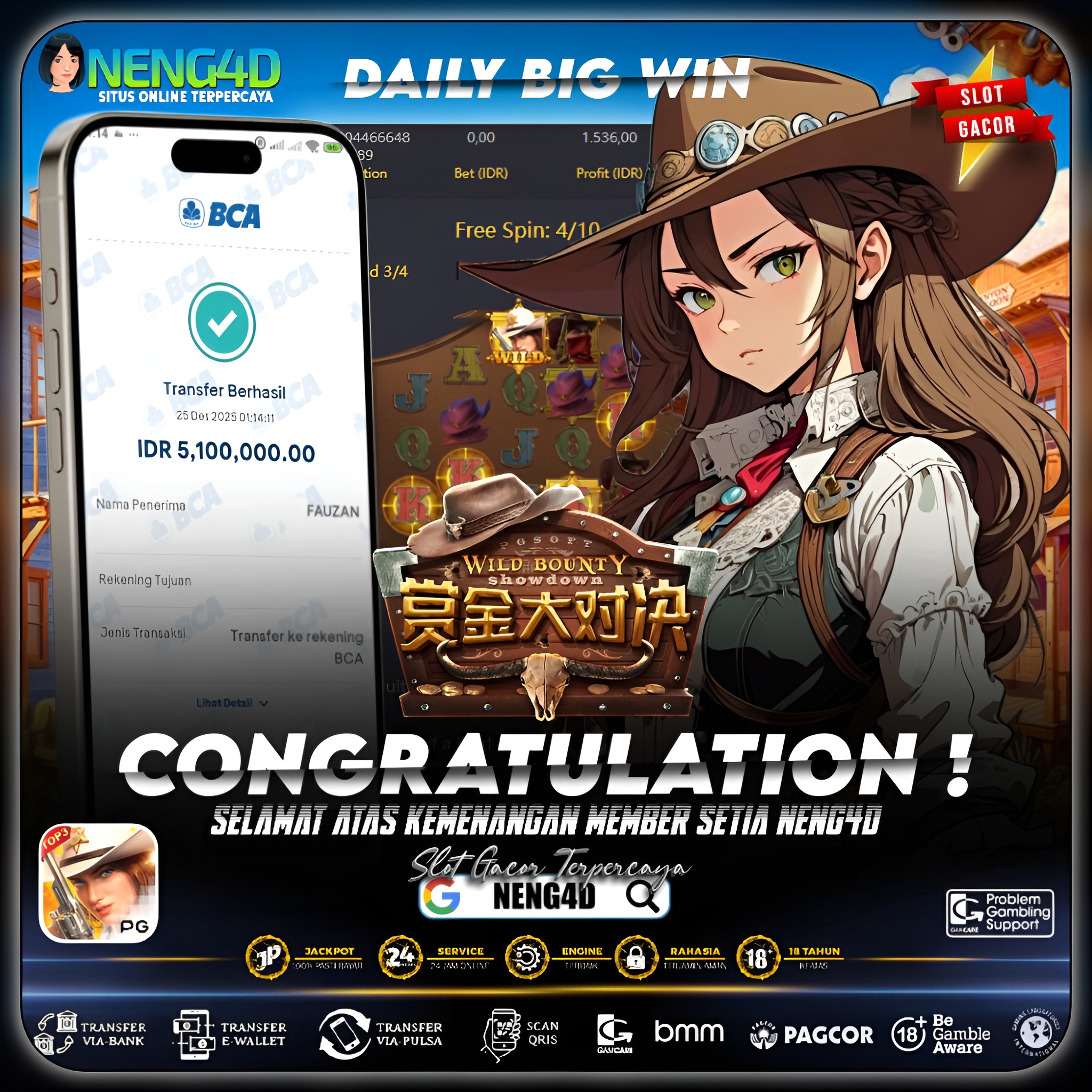 DUEL LIAR BERBUAH CUAN, MENANG 5 JUTA DI WILD BOUNTY SHOWDOWN PG SOFT