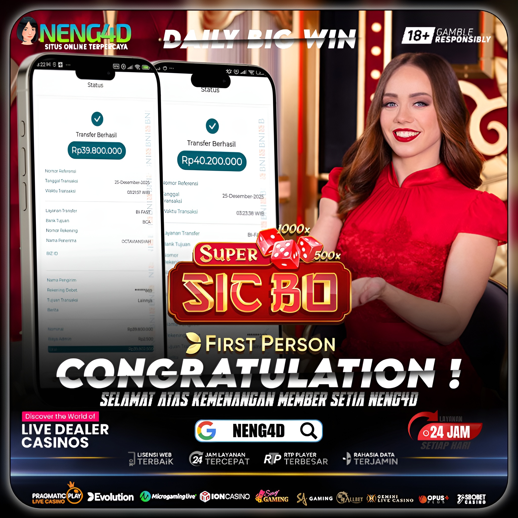LEDAKAN ANGKA EMAS, MENANG 80 JUTA DI LIVE GAMES EVO SUPER SIC BO EVOLUTION