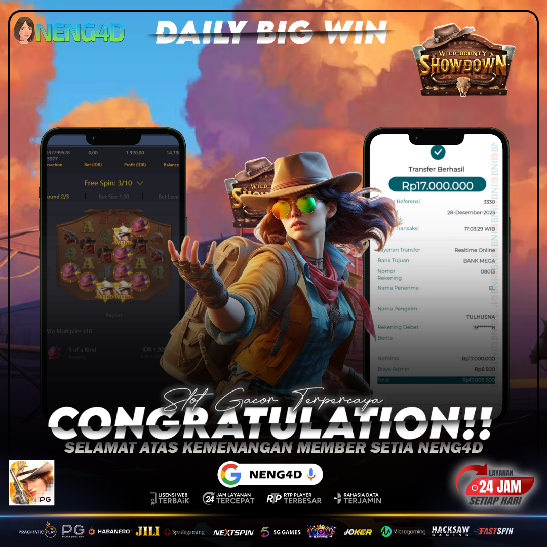 MENANG 17 JT MAIN DI WILD BOUNTY SHOWDOWN PG SOFT