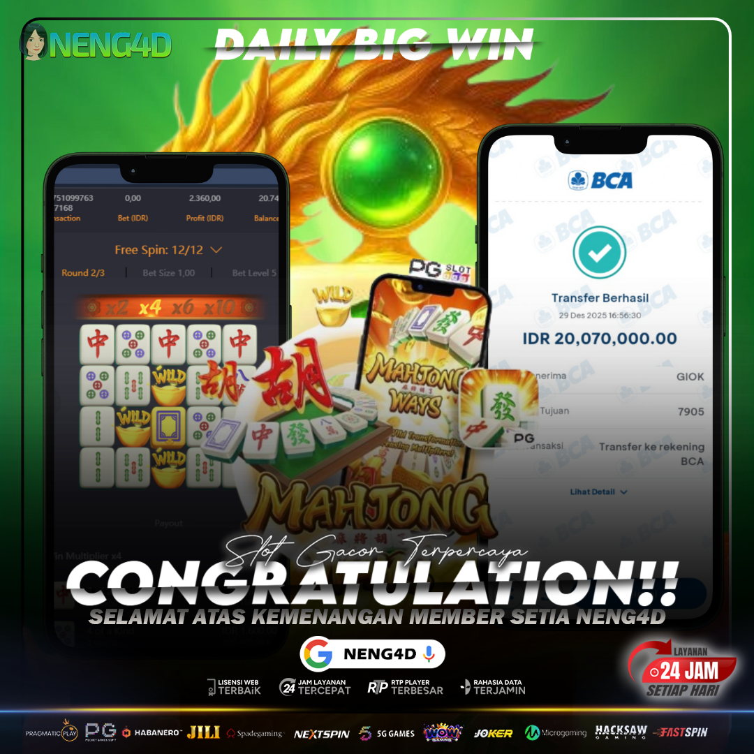 MAHJONG WAYS KEMBALI PANAS, MENANG 20 JUTA DI PG SOFT