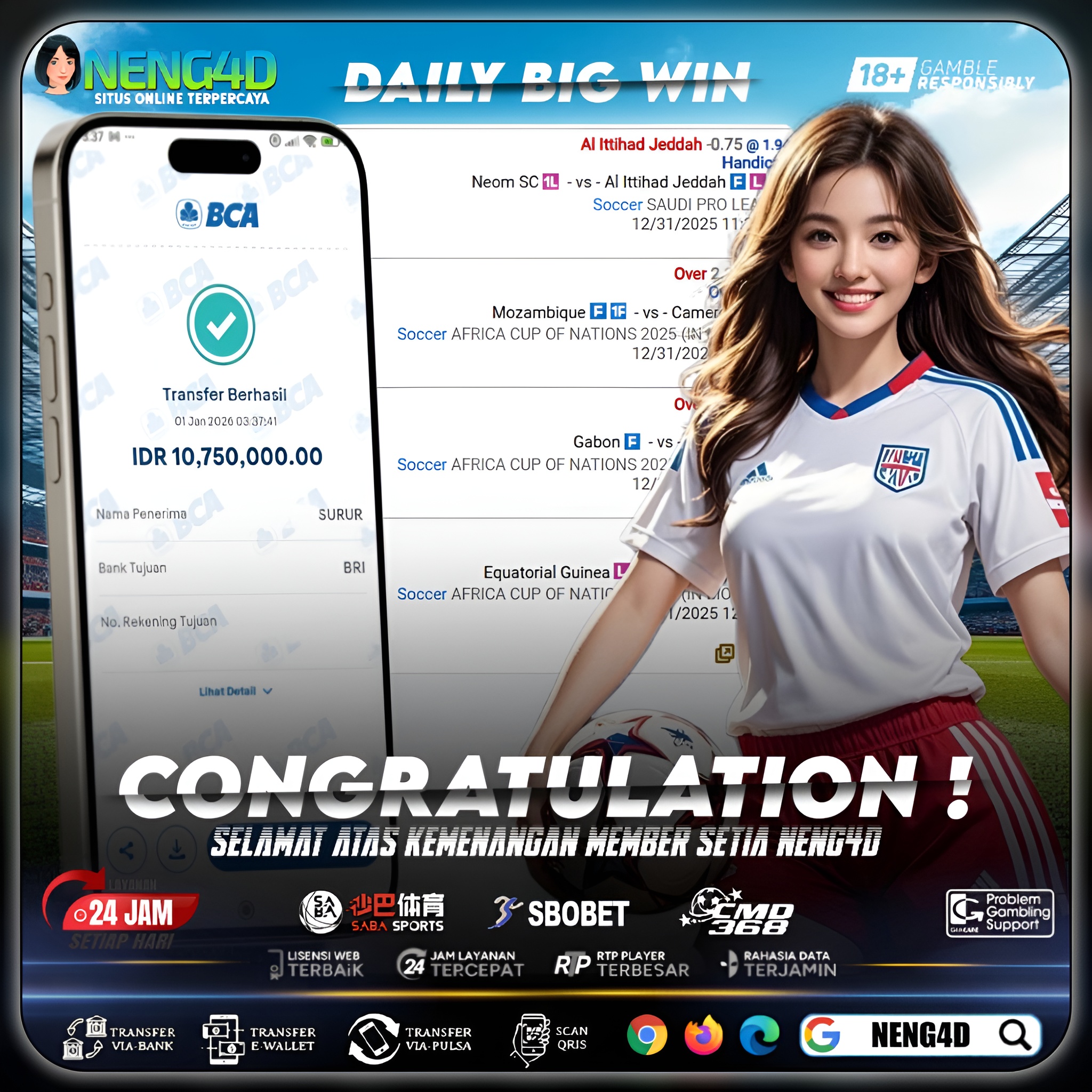 KOMBINASI PARLEY JALAN MULUS, MENANG 10 JUTA DI MIX PARLEY SABA SPORT