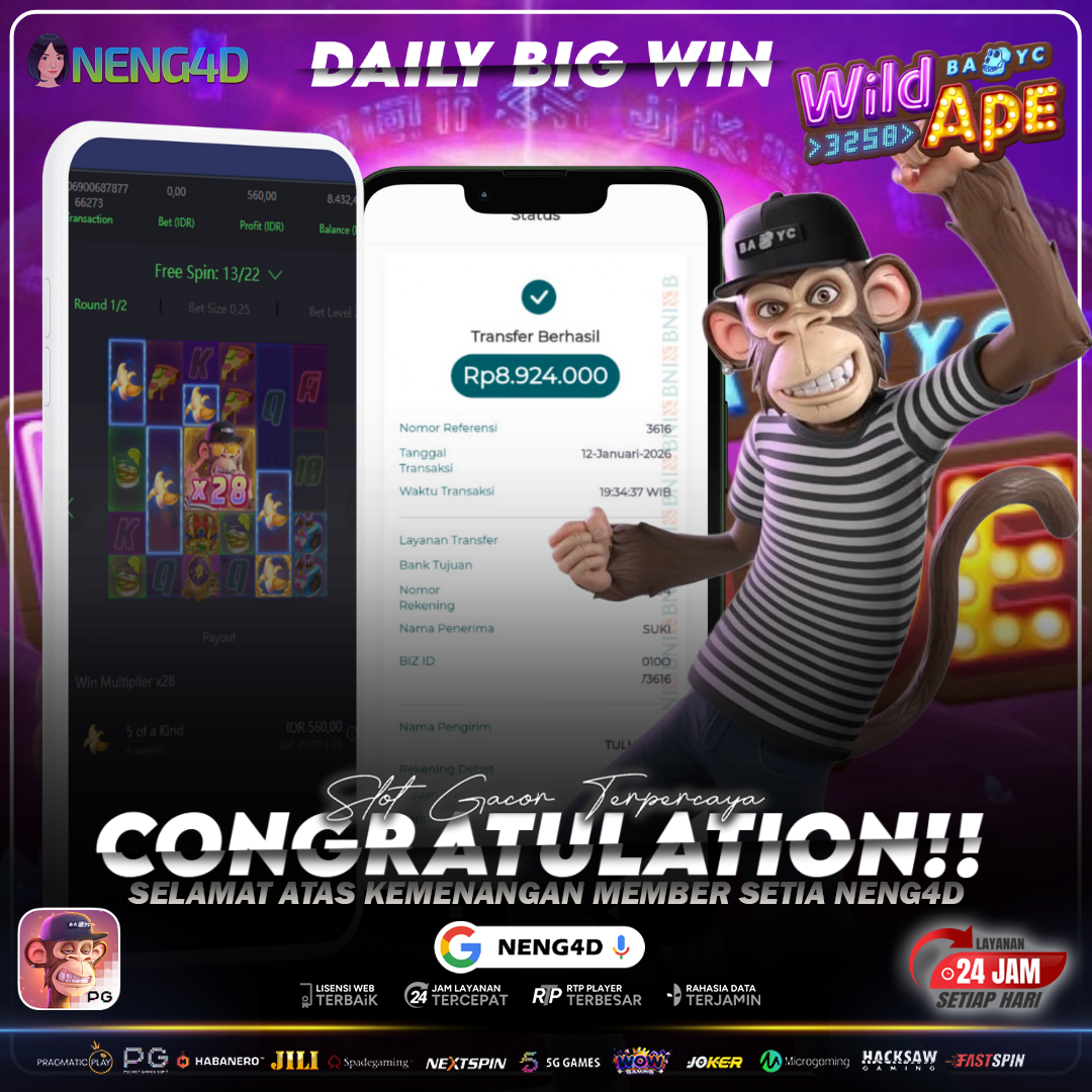 APE LIAR MENGAMUK, JACKPOT 9 JUTA DI WILD APE #3258 PG SOFT