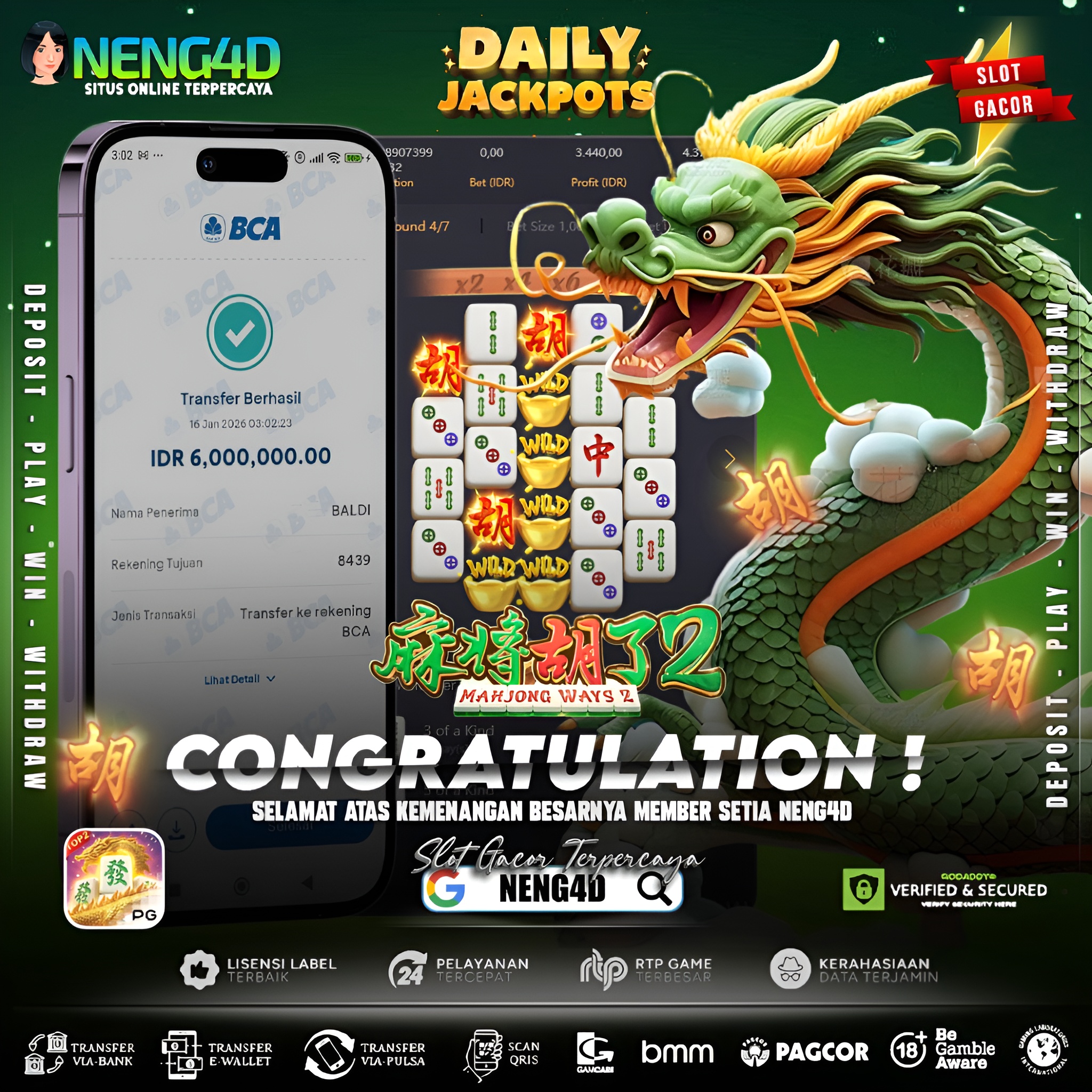 CUAN BESAR MAHJONG WAYS 2 BARENG NENG4D