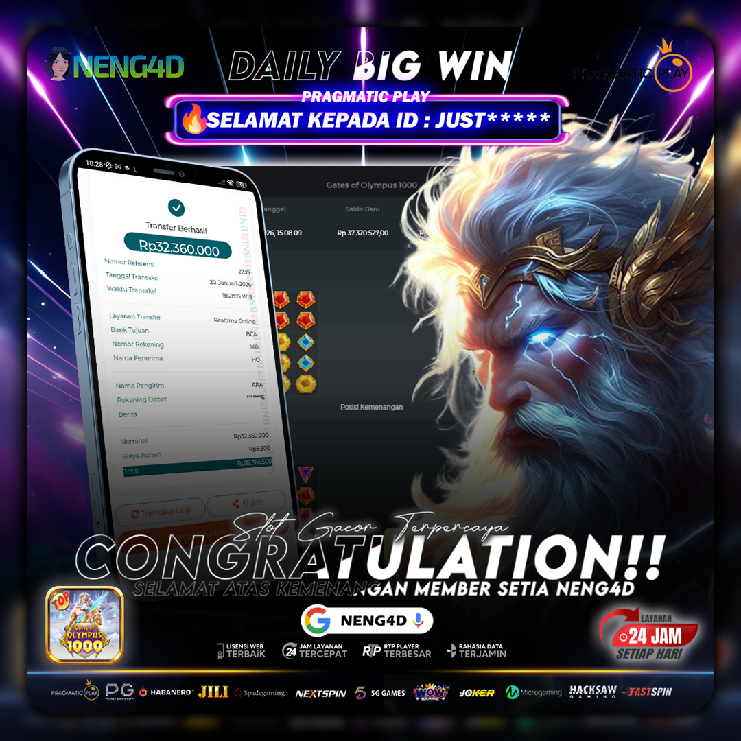 MENANG 32JT MAIN DI GATES OF OLYMPUS X1000 PRAGMATIC PLAY