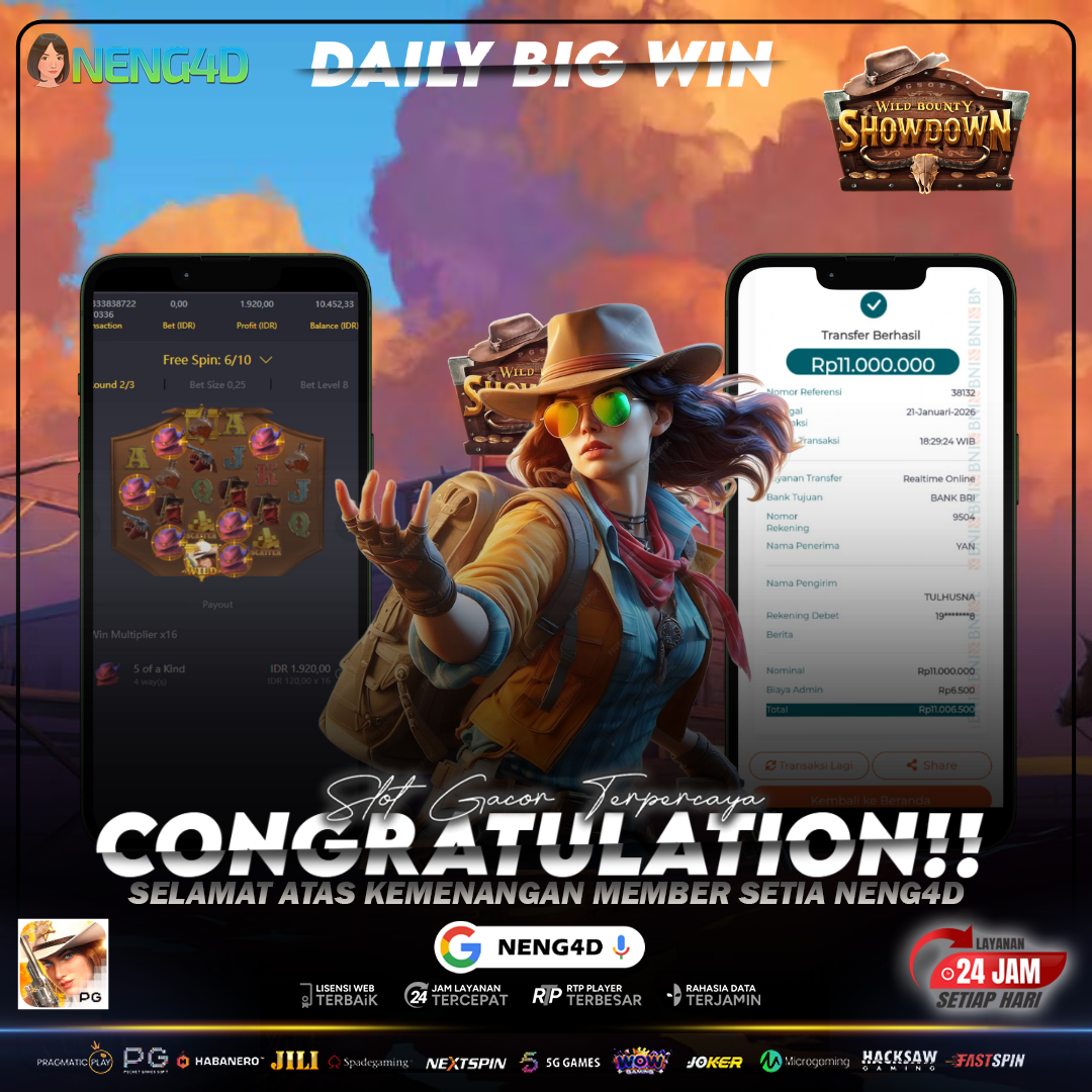 MENANG 11 JT MAIN DI WILD BOUNTY SHOWDOWN PG SOFT