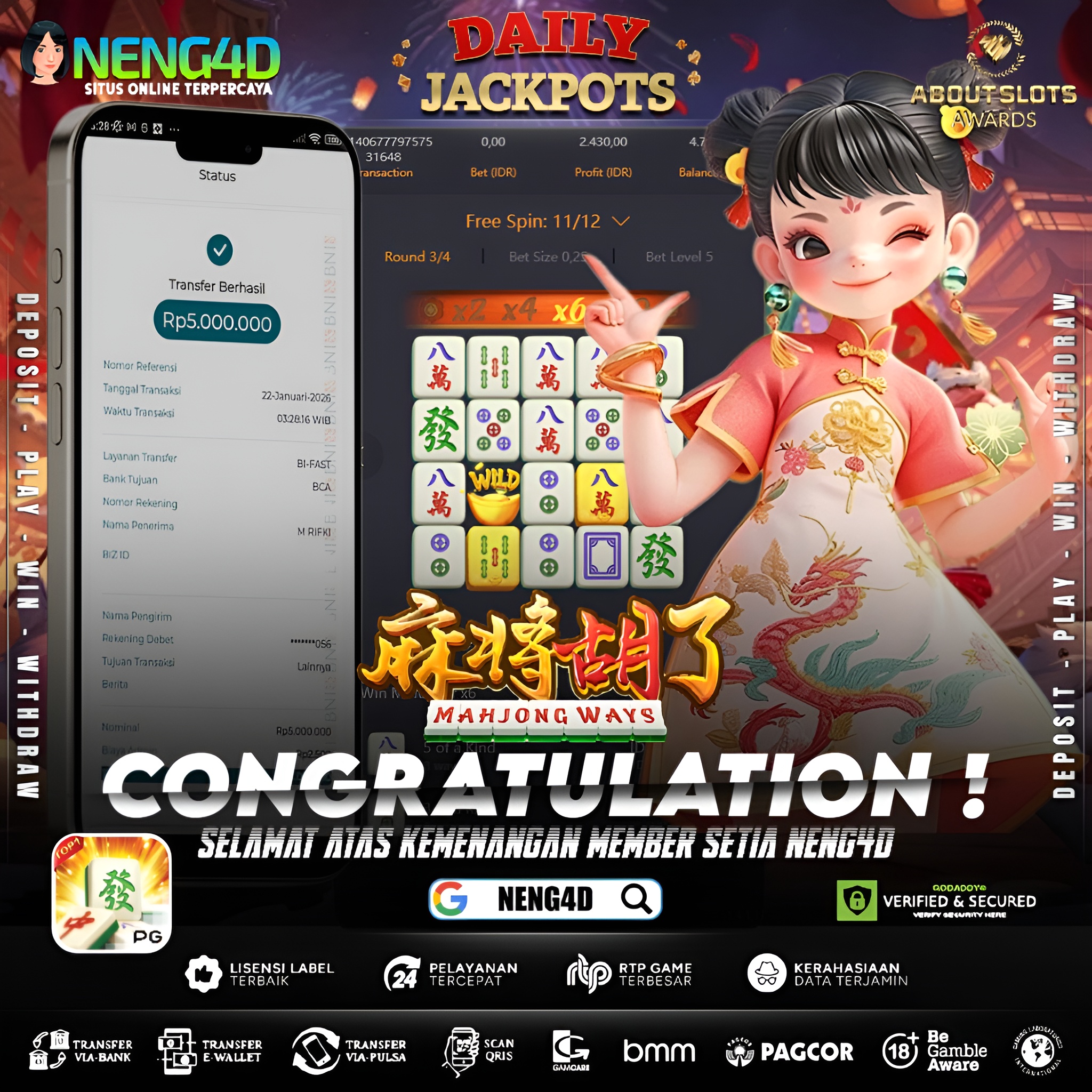 MENANG 5JT MAIN DI MAHJONG WAYS PG SOFT