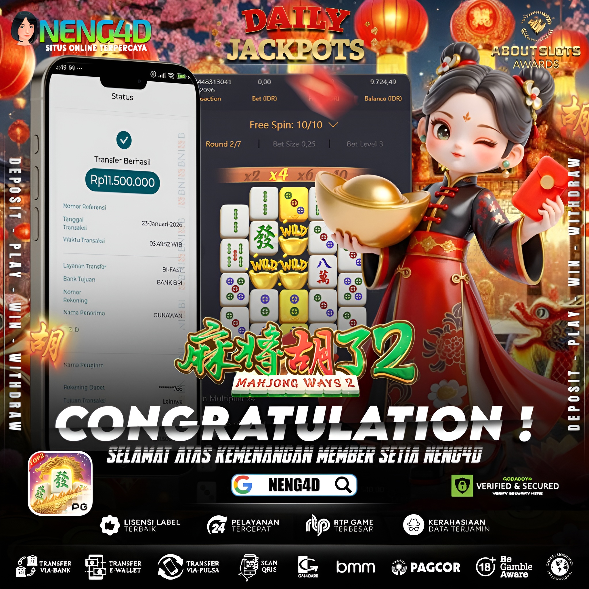 MENANG 11JT MAIN DI MAHJONG WAYS 2 PG SOFT