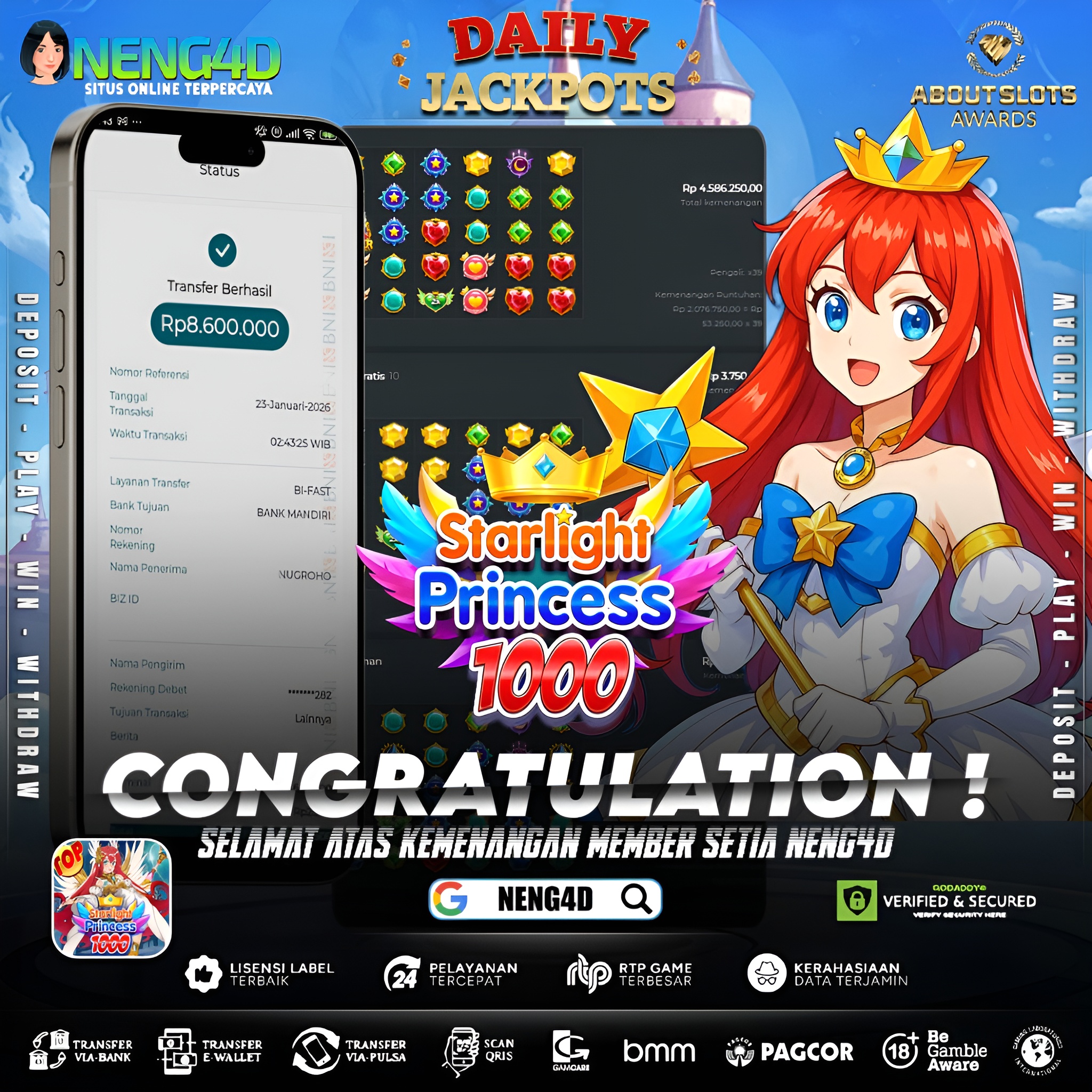 MENANG 8JT MAIN DI STARLIGHT PRINCESS 1000 PRAGMATIC PLAY
