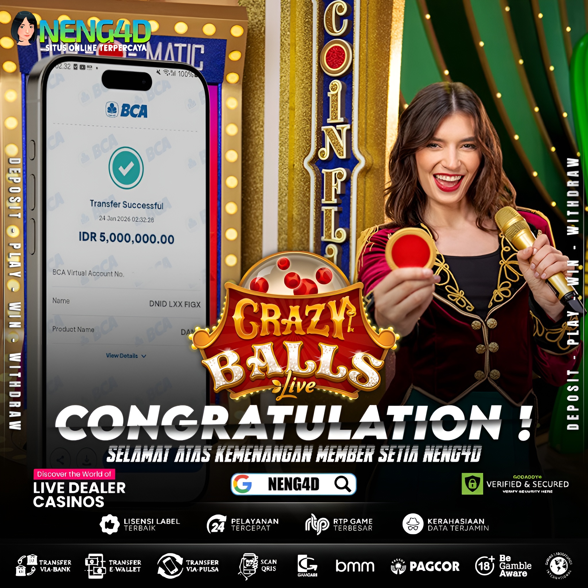 MENANG 5JT MAIN DI LIVE GAMES CRAZY BALLS EVOLUTION
