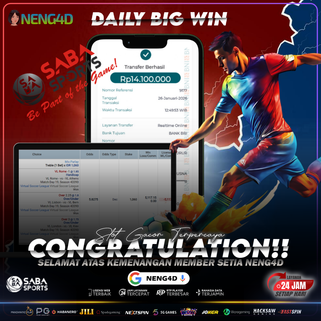MEMBER NENG4D AMANKAN 14 JUTA DARI MIX PARLAY