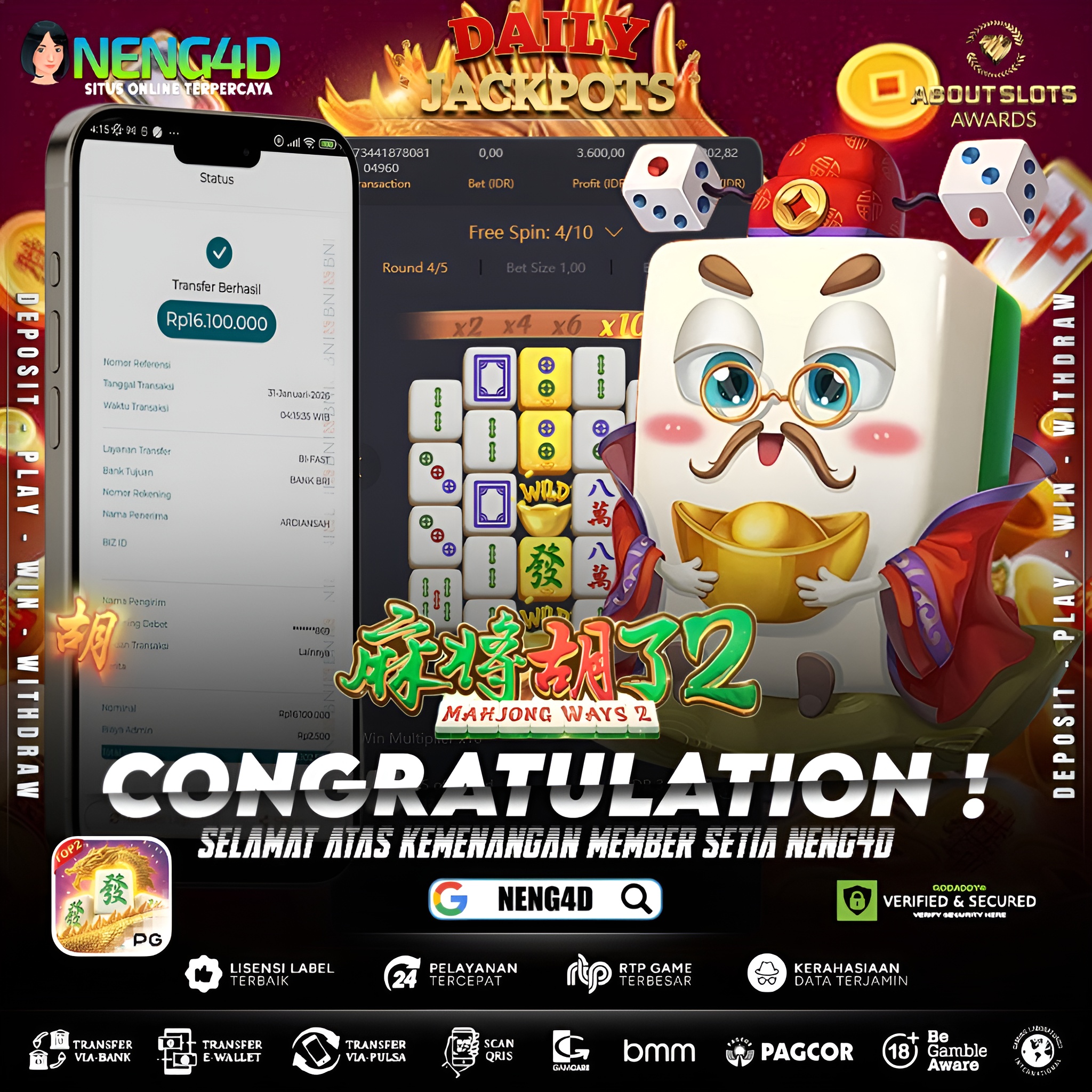 MENANG 16JT MAIN DI MAHJONG WAYS 2 PG SOFT