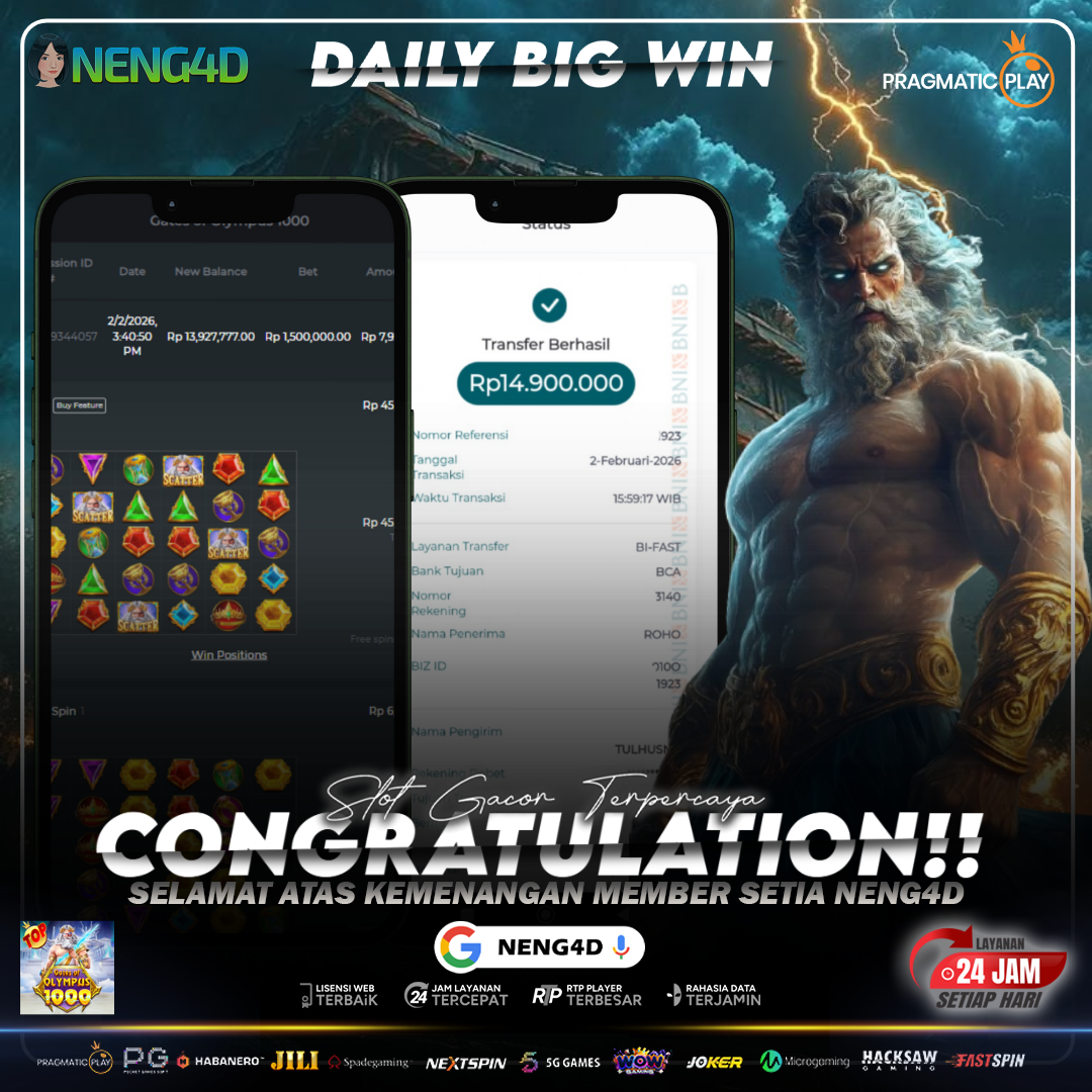 RAIH KEMENANGAN BESAR 14 JUTA LEBIH DI GATE OF OLYMPUS 1000