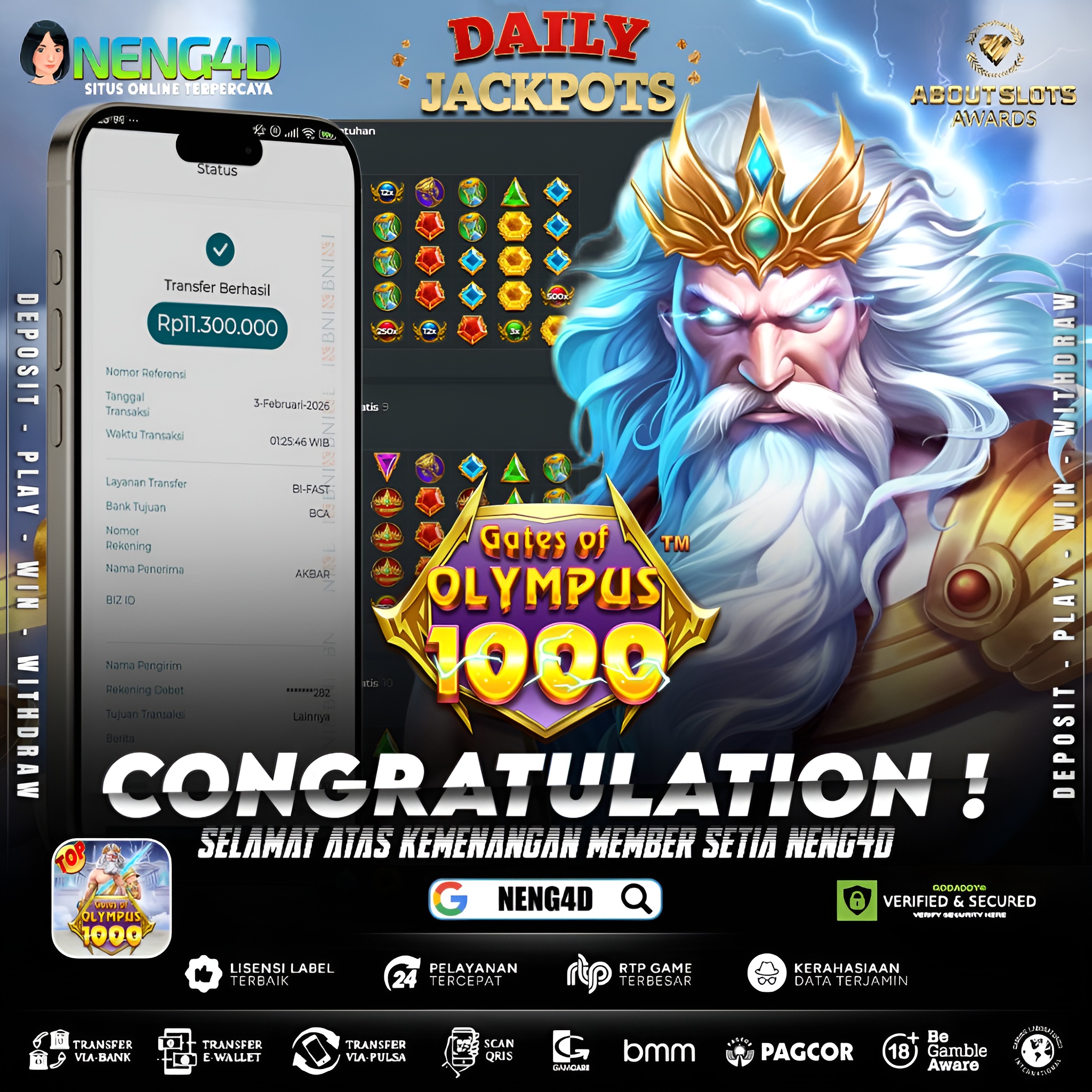 MENANG 11JT MAIN DI GATES OF OLYMPUS 1000 PRAGMATIC PLAY