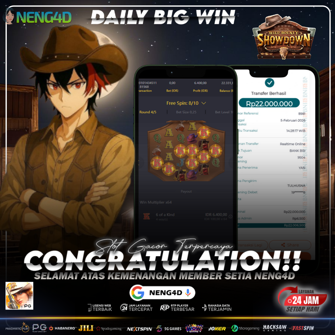 JP BESAR 22 JT MAIN DI WILD BOUNTY SHOWDOWN PG SOFT