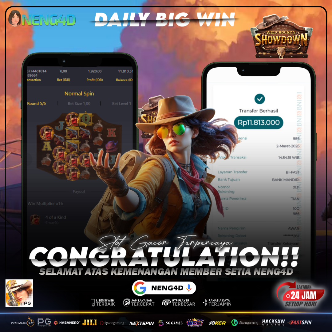 Cuan 11 Juta Tercipta di Wild Bounty Showdown Bersama PG Soft