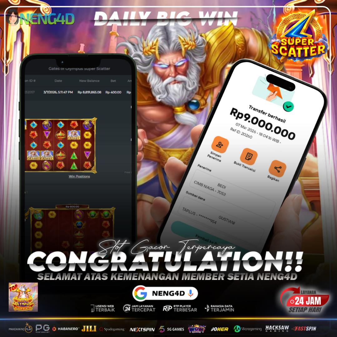 KEMENANGAN HEBAT , BET X 14.746 BERHASIL DIRAIH DARI OLYMPUS SUPER SCATTER