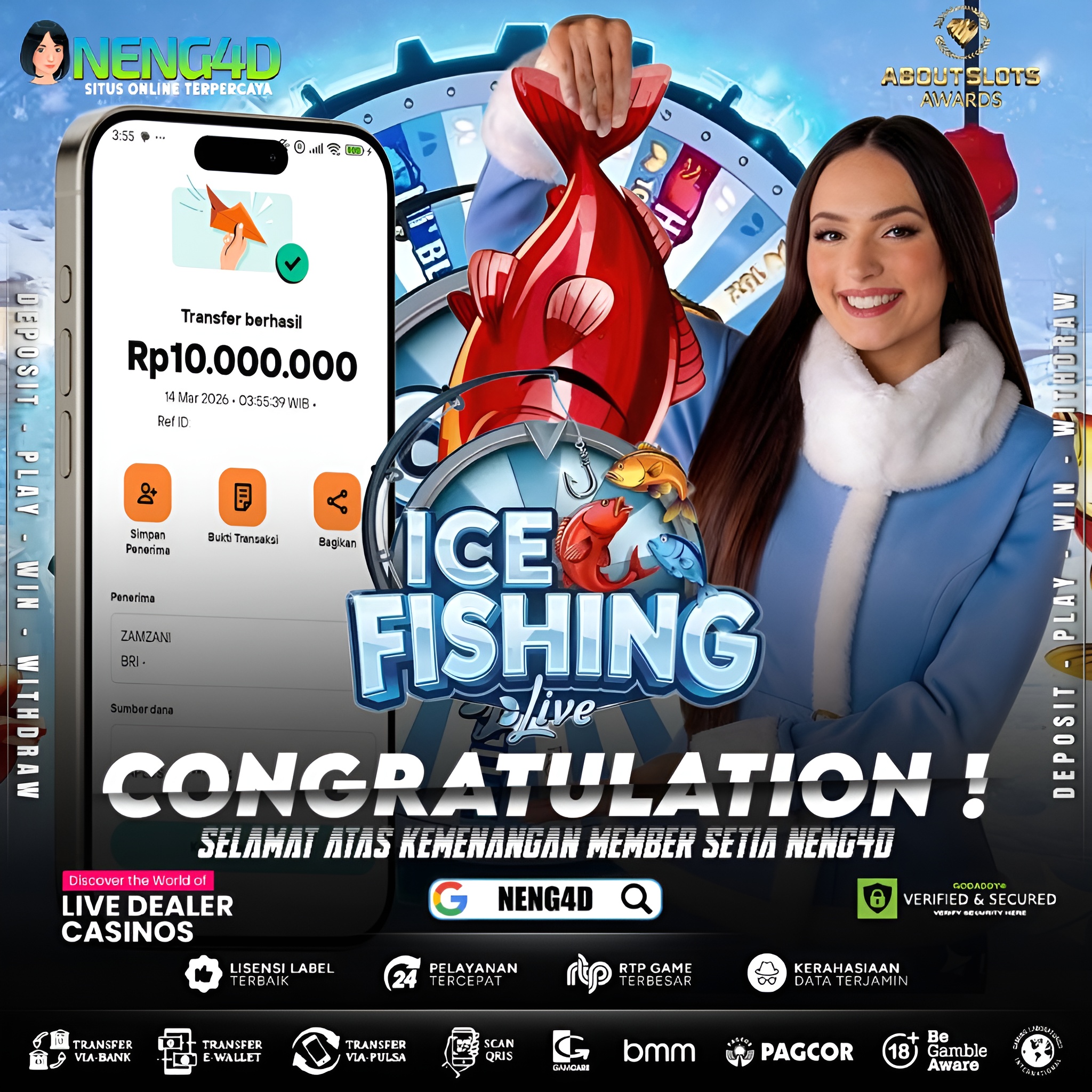 KEMENANGAN 10 JUTA DI LIVE GAMES ICE FISHING