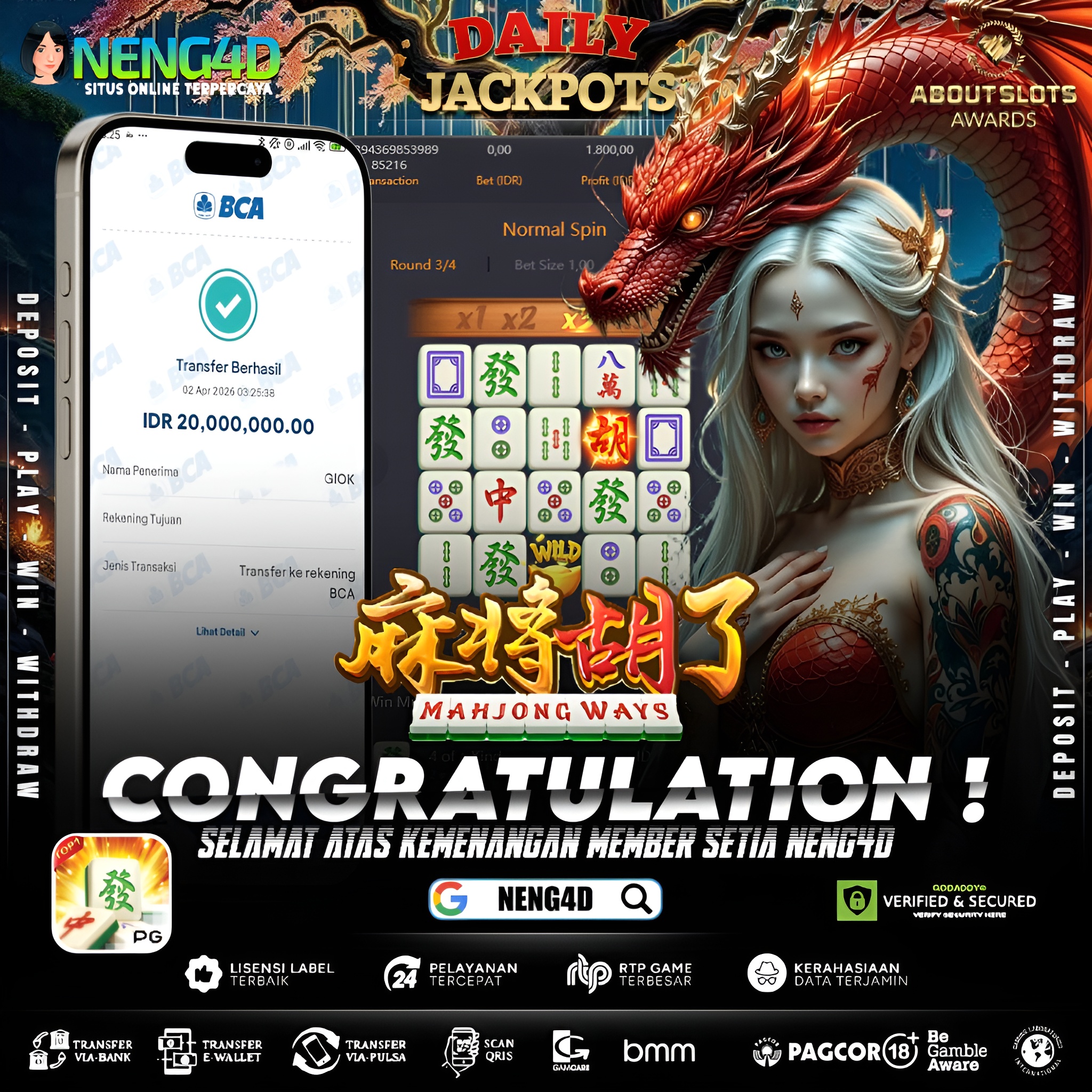 KEMENANGAN 20 JUTA DI MAHJONG WAYS