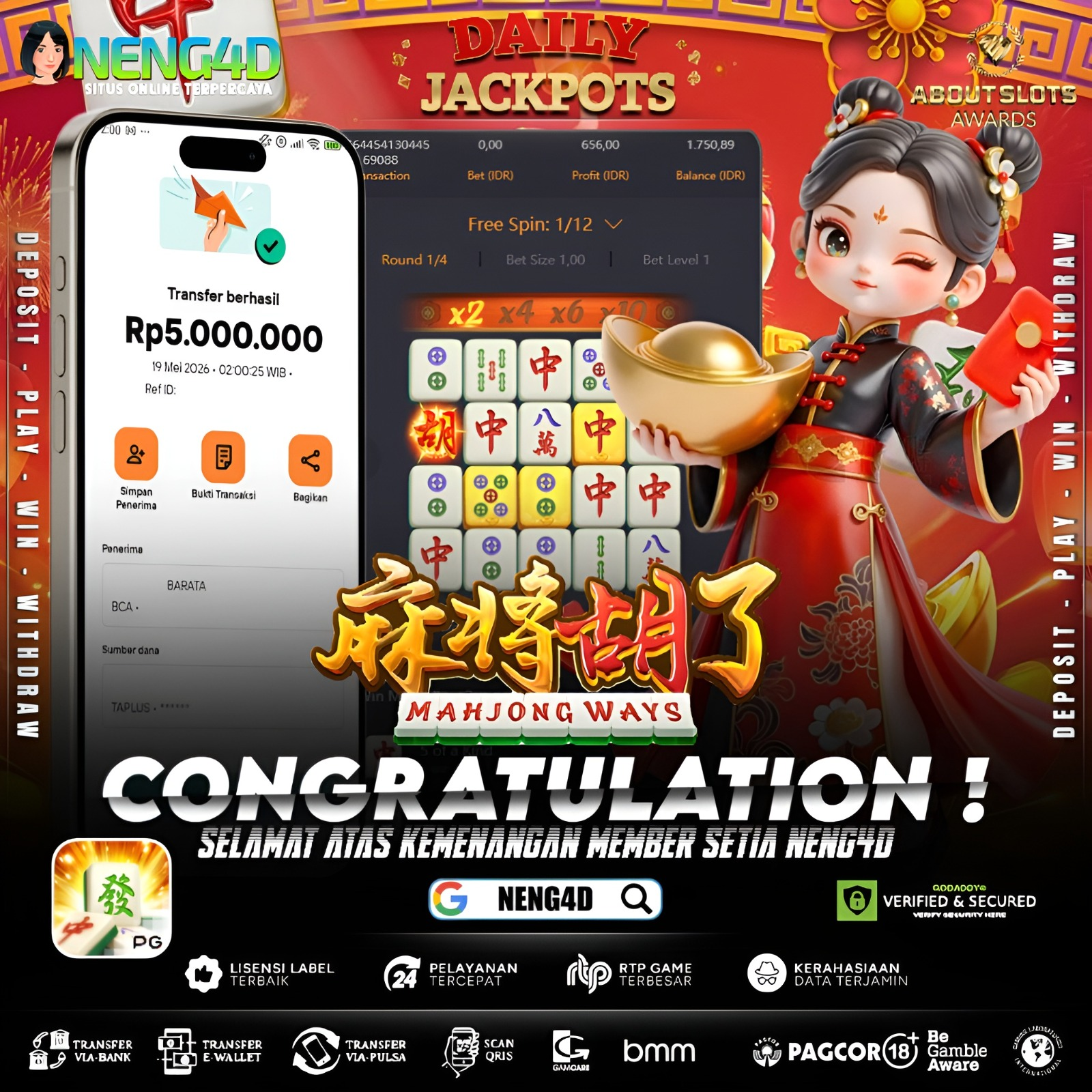 MENANG 5JT MAIN DI MAHJONG WAYS PG SOFT