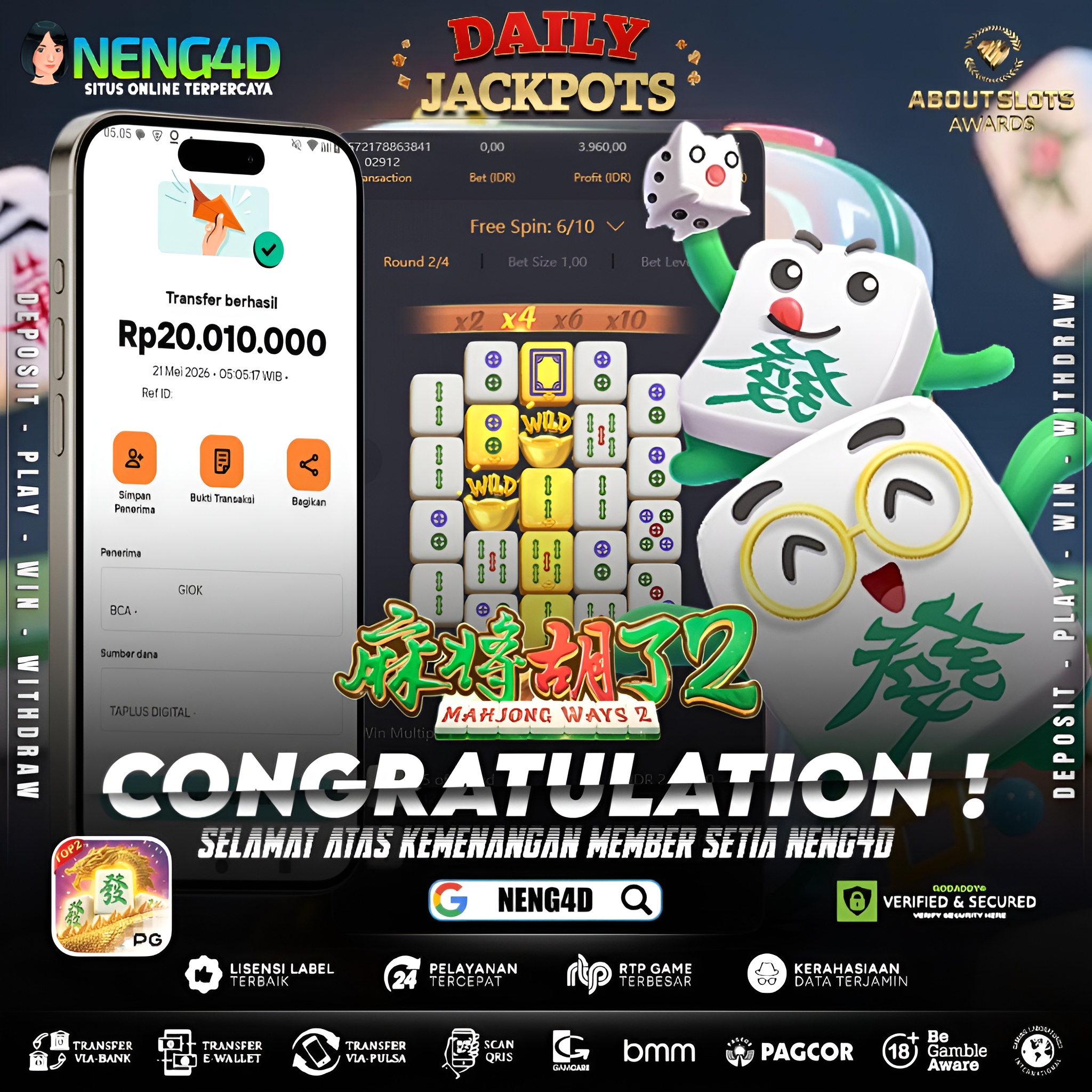 MENANG 20JT MAIN DI MAHJONG WAYS 2 PG SOFT