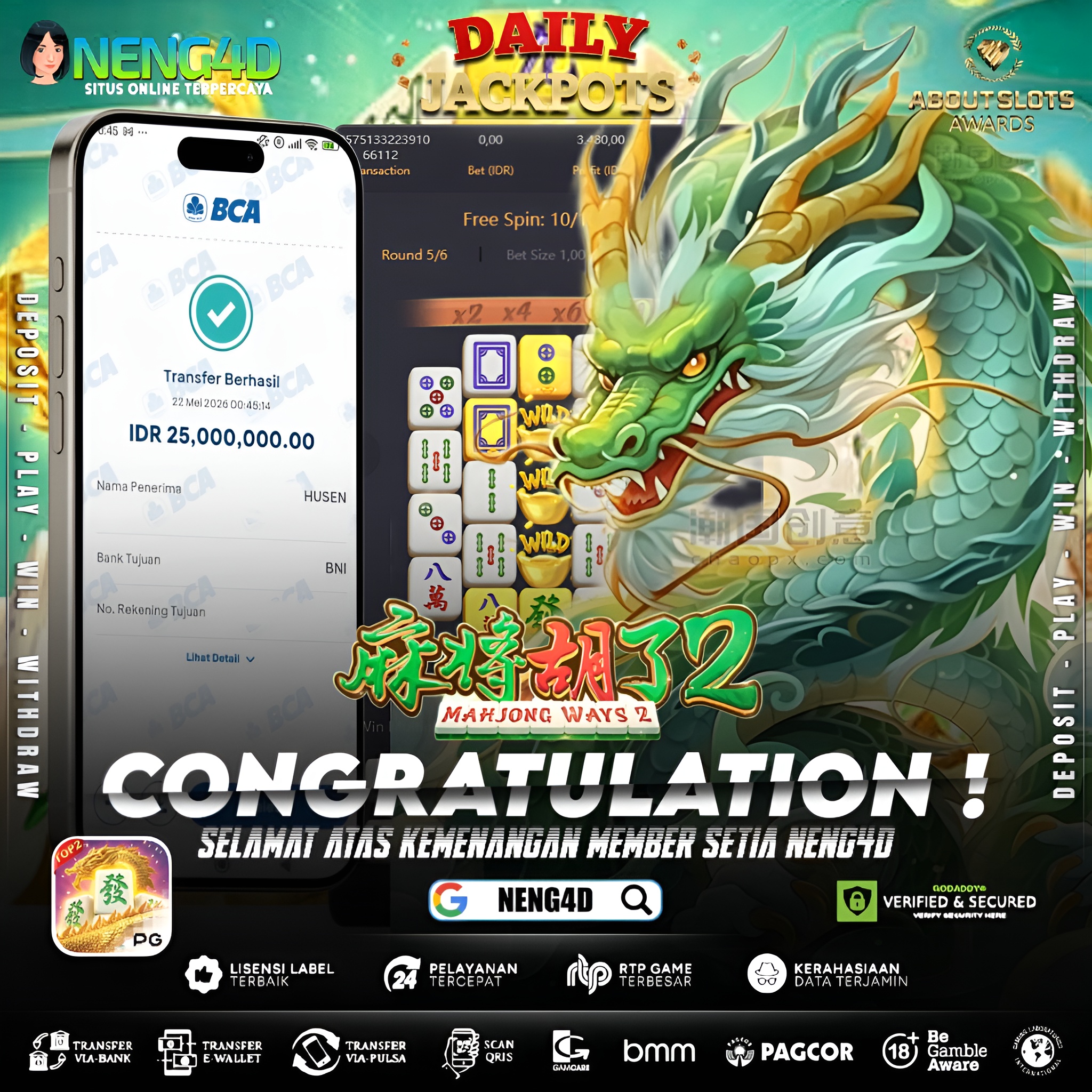 MENANG 25JT MAIN DI MAHJONG WAYS 2 PG SOFT