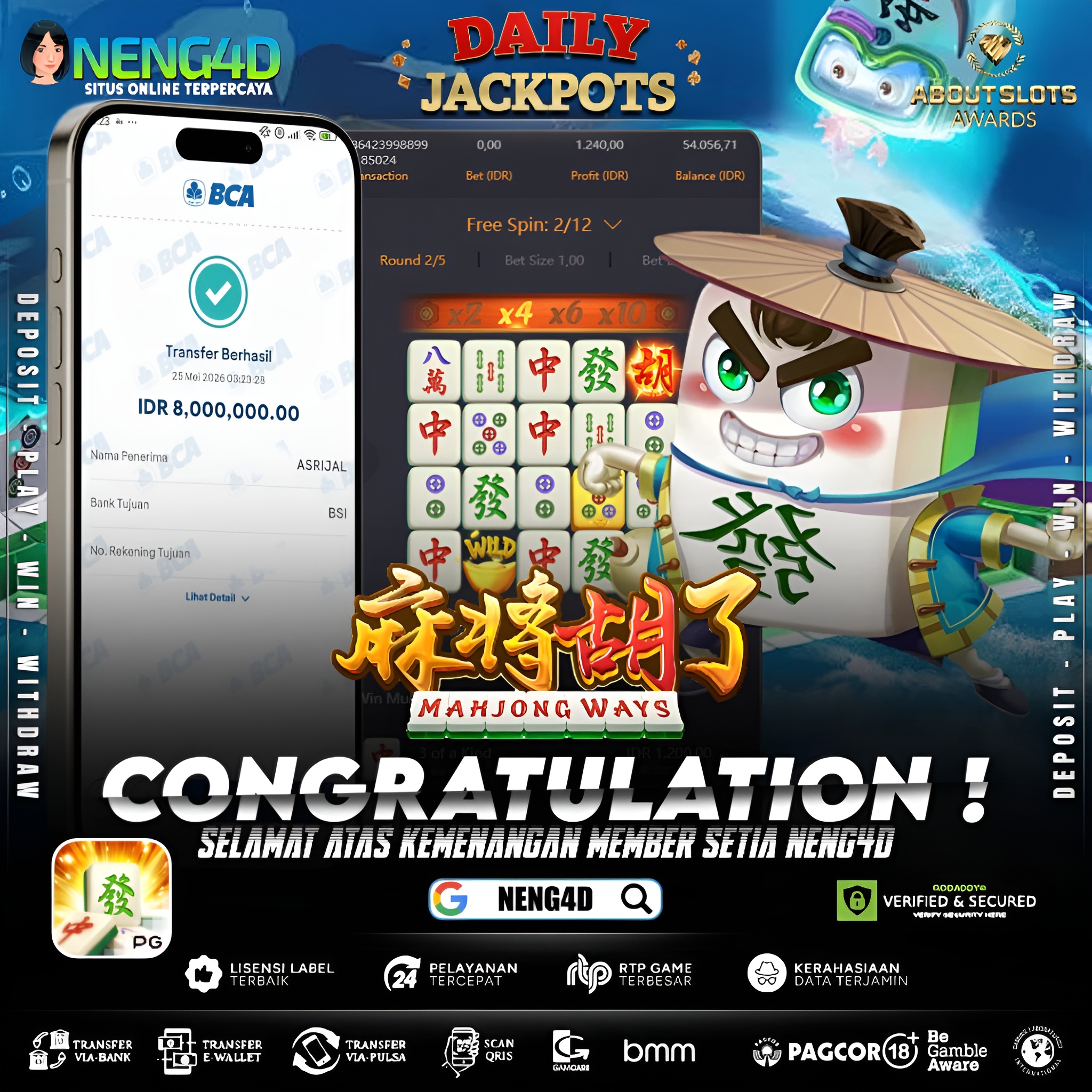MENANG 8JT MAIN DI MAHJONG WAYS PG SOFT