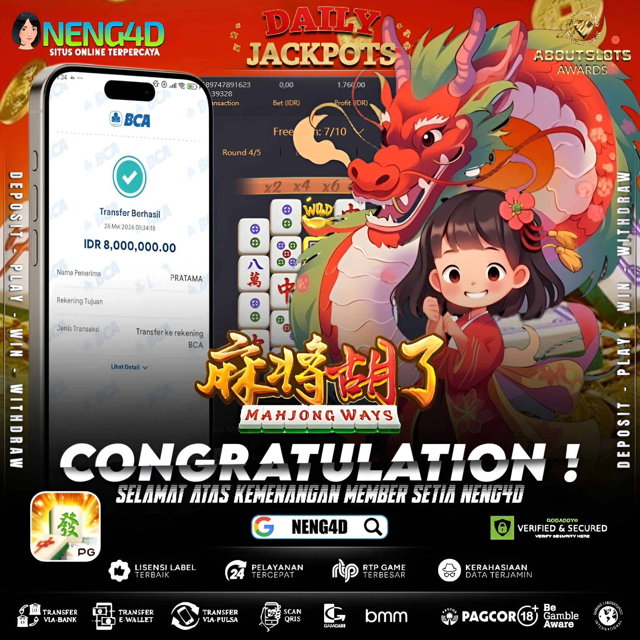 MENANG 8JT MAIN DI MAHJONG WAYS PG SOFT