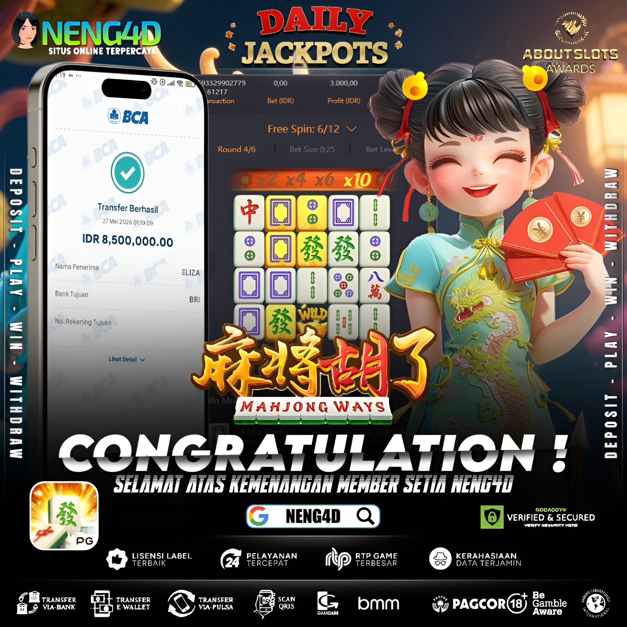 MENANG 8JT MAIN DI MAHJONG WAYS PG SOFT