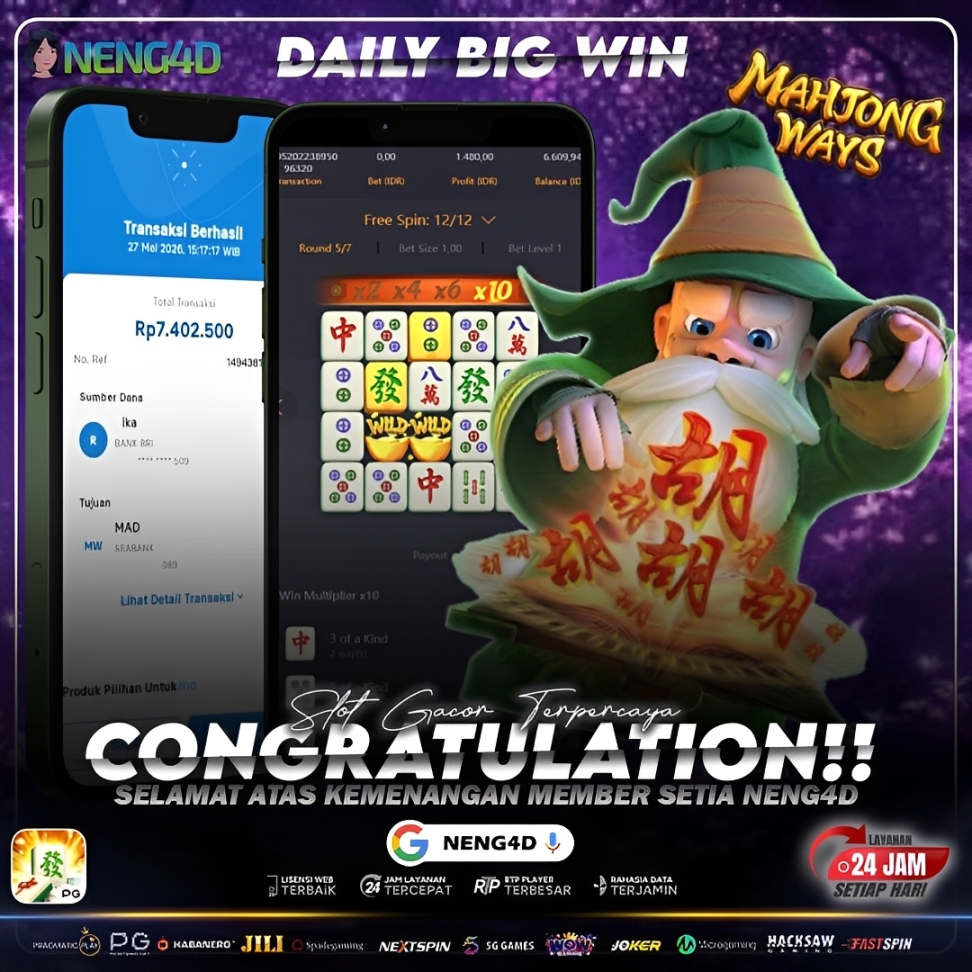 JACKPOT DI MAHJONG WAYS 7 JUTA