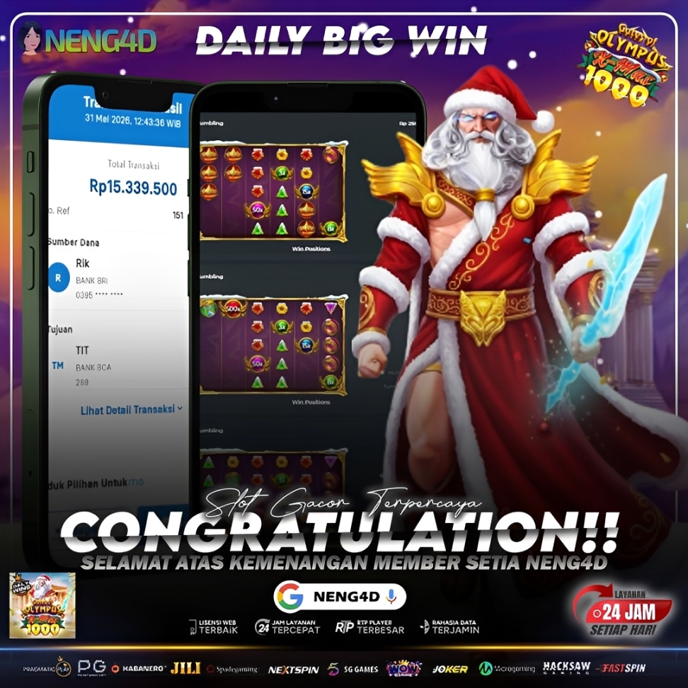 JACKPOT XMAS OLYMPUS 15 JUTA