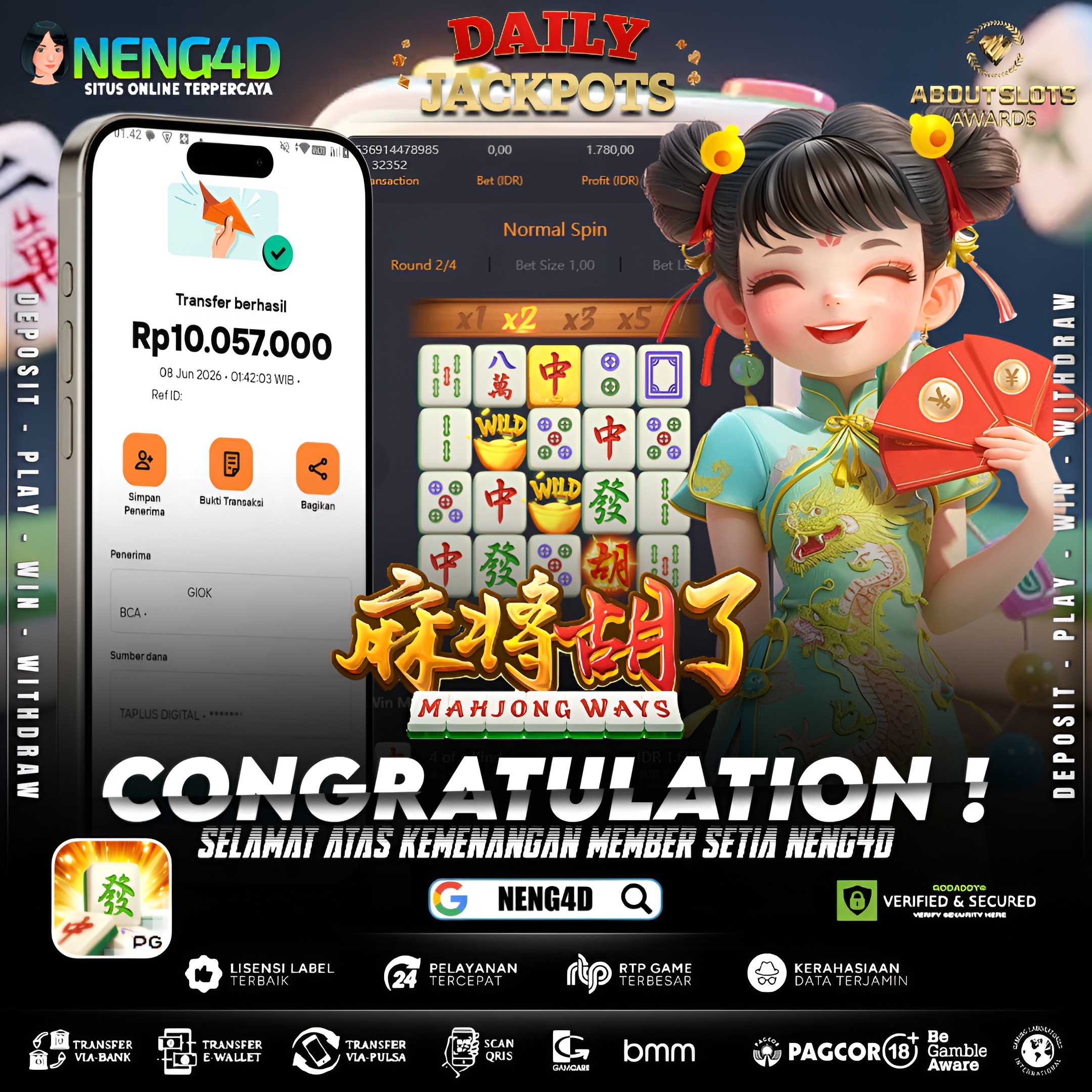 MENANG 10JT MAIN DI MAHJONG WAYS PG SOFT