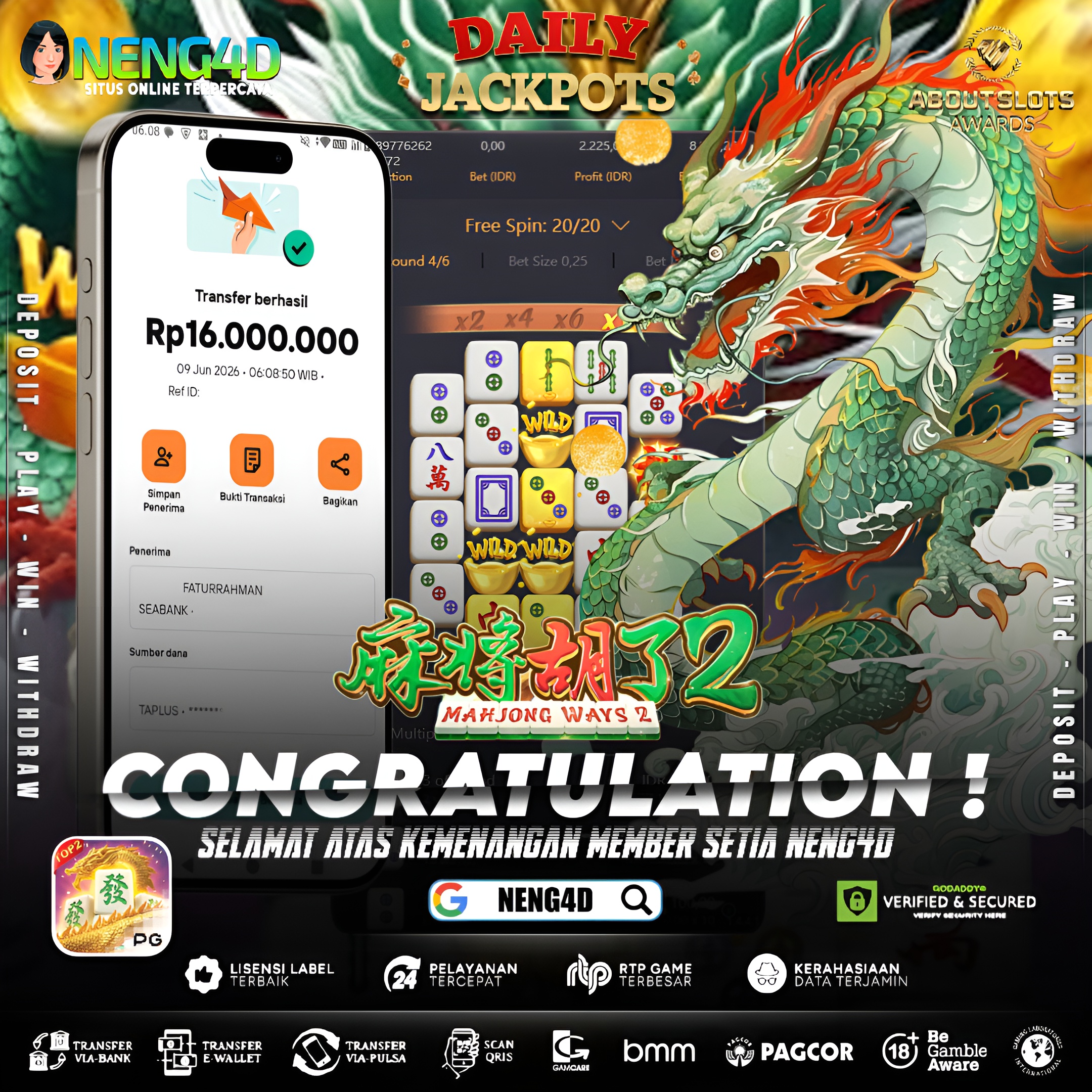 MAHJONG WAYS 2 HADIRKAN KEMENANGAN 16 JUTA