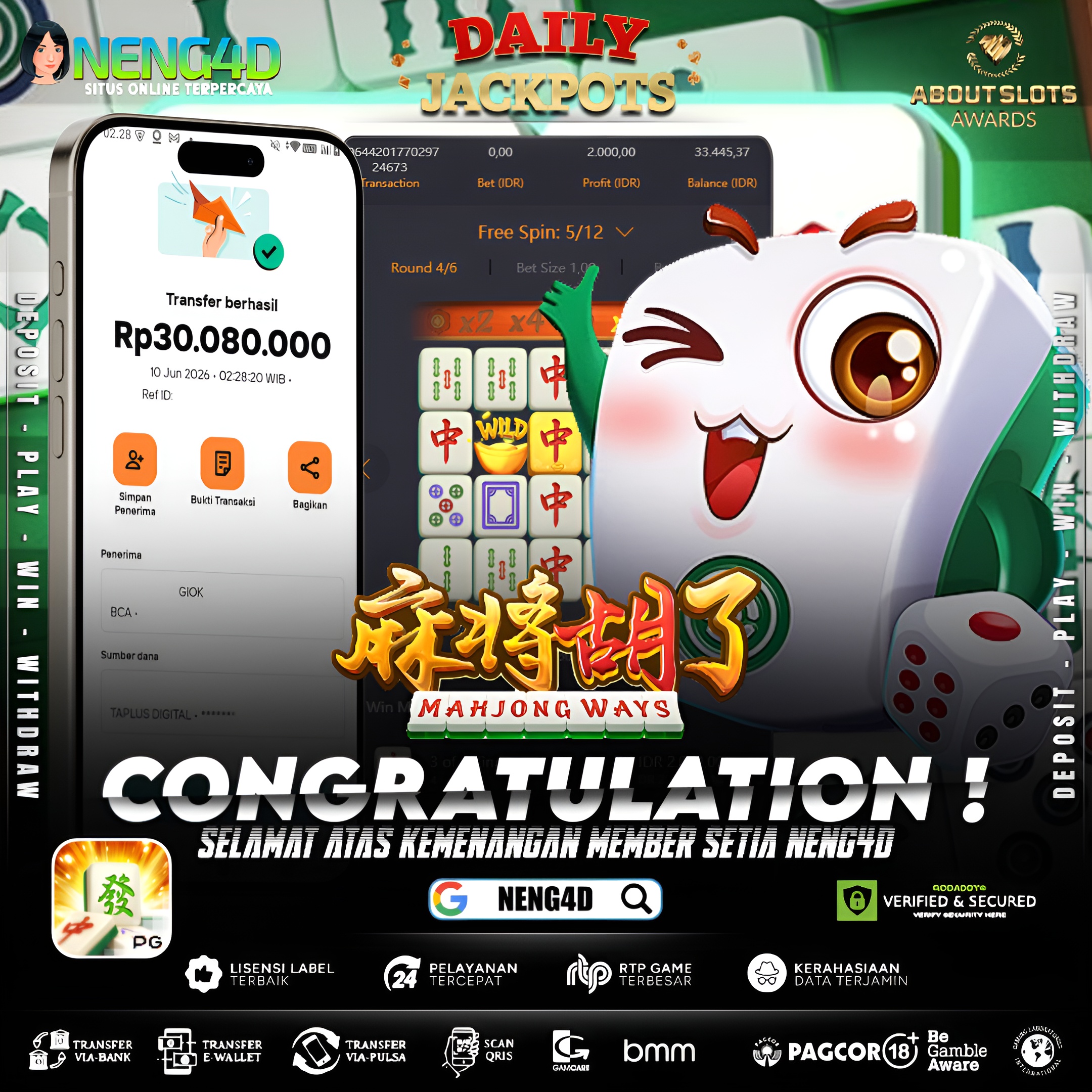 MENANG 30JT MAIN DI MAHJONG WAYS PG SOFT
