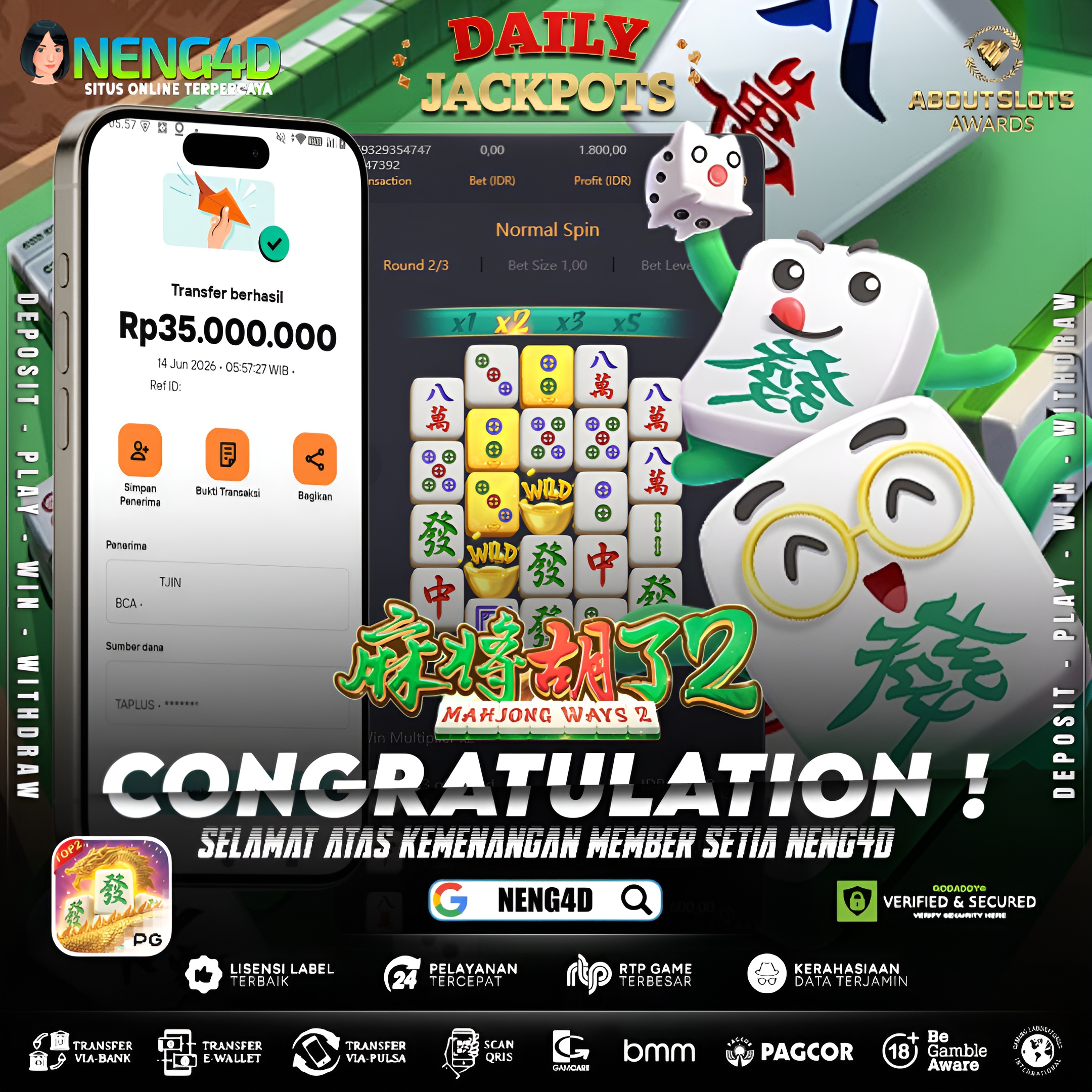 MENANG 35JT MAIN DI MAHJONG WAYS 2 PG SOFT