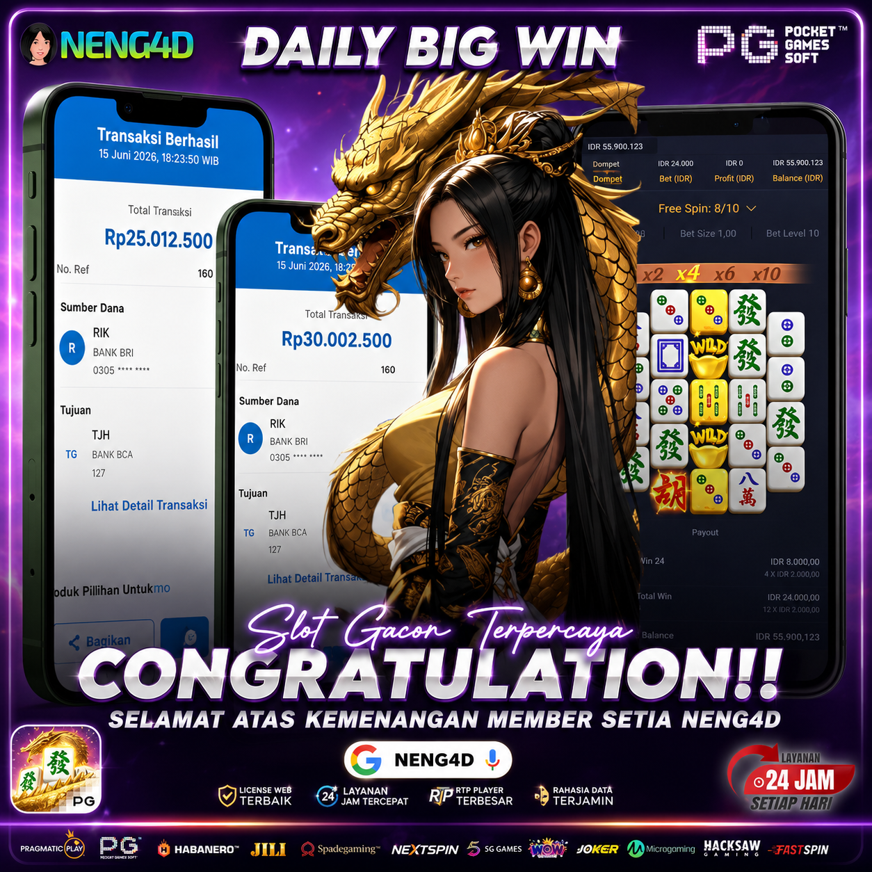 JACKPOT DI MAHJONG WAYS 50 JUTA PGSOFT