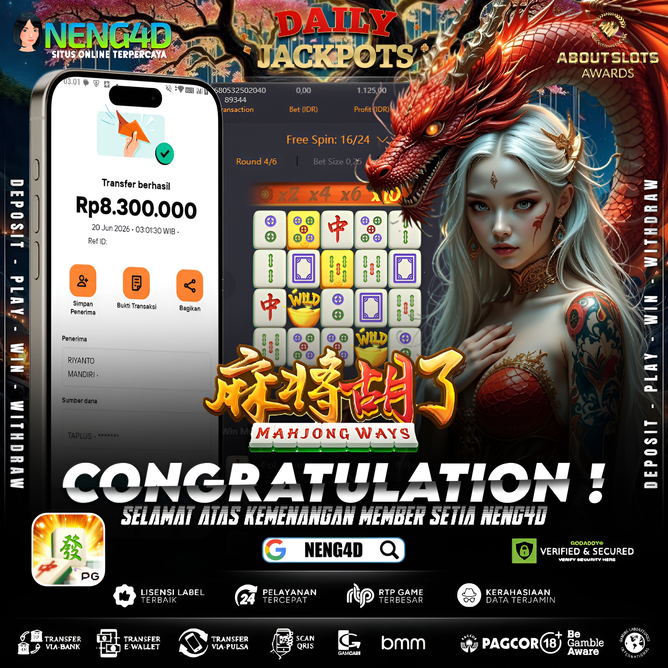 MENANG 8JT MAIN DI MAHJONG WAYS PG SOFT