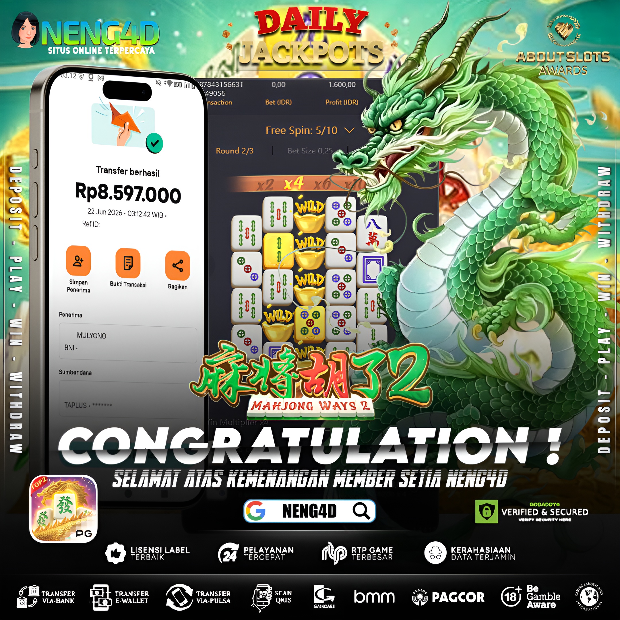 MENANG BESAR MAIN DI MAHJONG WAYS 2 PG SOFT