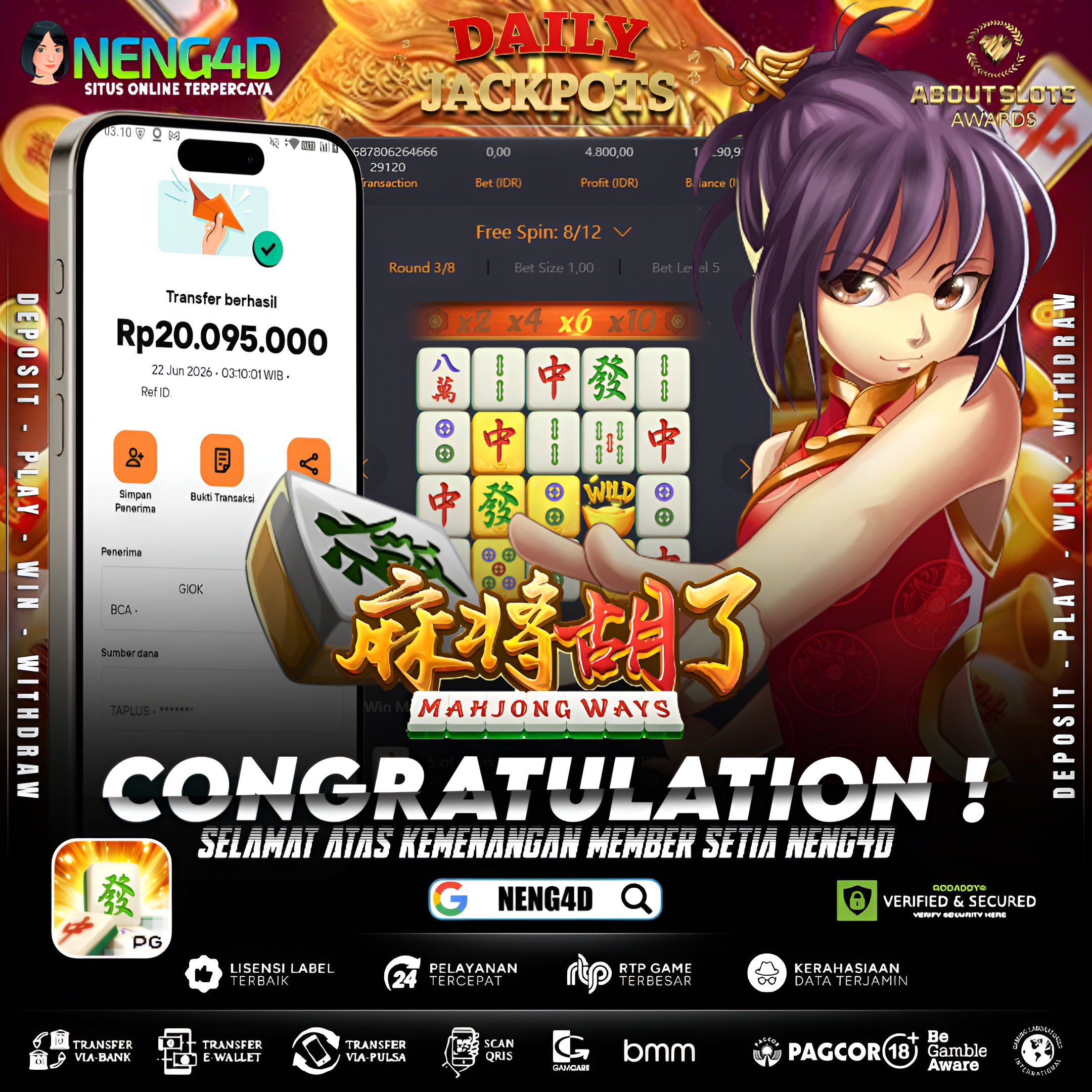 MENANG 20JT MAIN DI MAHJONG WAYS PG SOFT