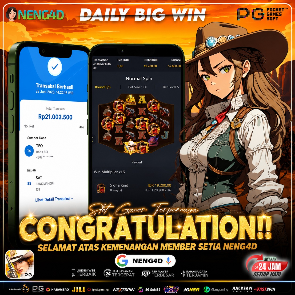 JACKPOT 21 JUTA WILD BOUNTY SHOWDOWN PGSOFT