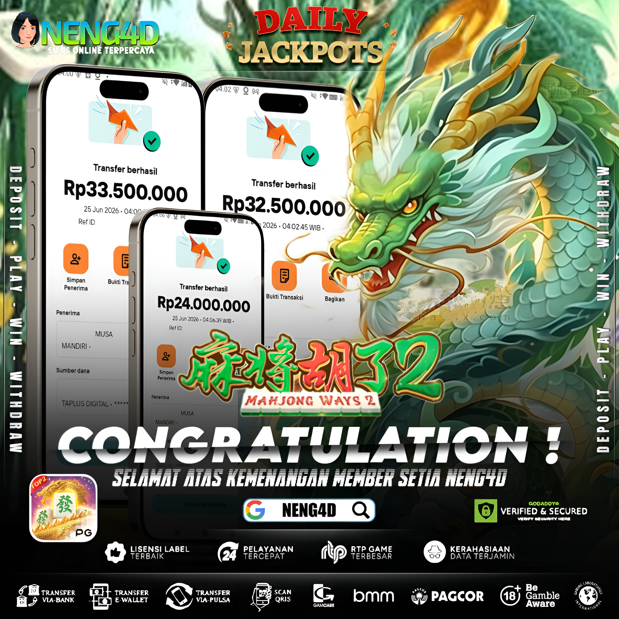 MAHJONG WAYS 2 HASILKAN 90JT!