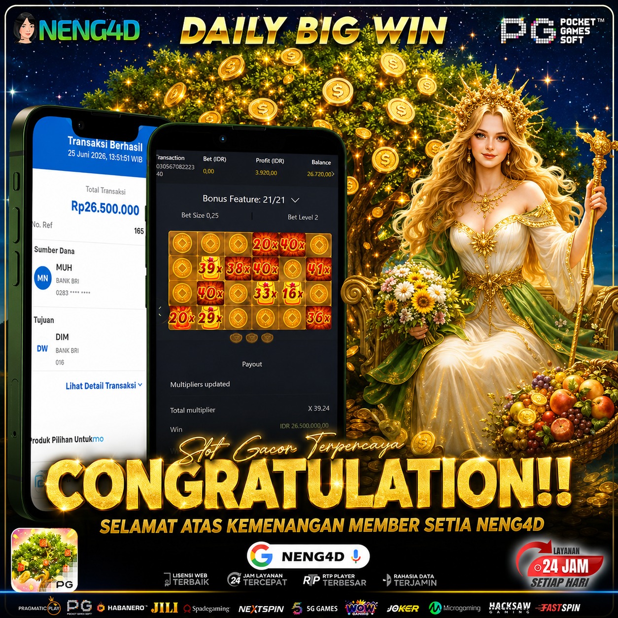 CUAN DI PROSPERITY FORTUNE TREE 26 JUTA PGSOFT